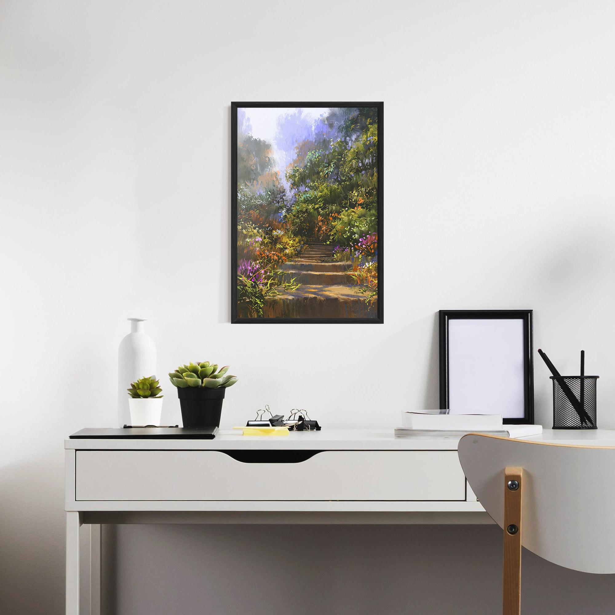 Poster Înrămat Spring Staircase Painting mockup 7