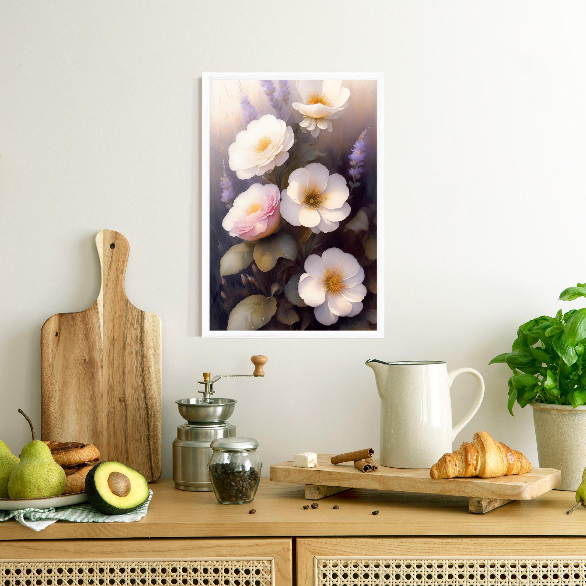 Poster Înrămat Cream Flower Spring mockup 8