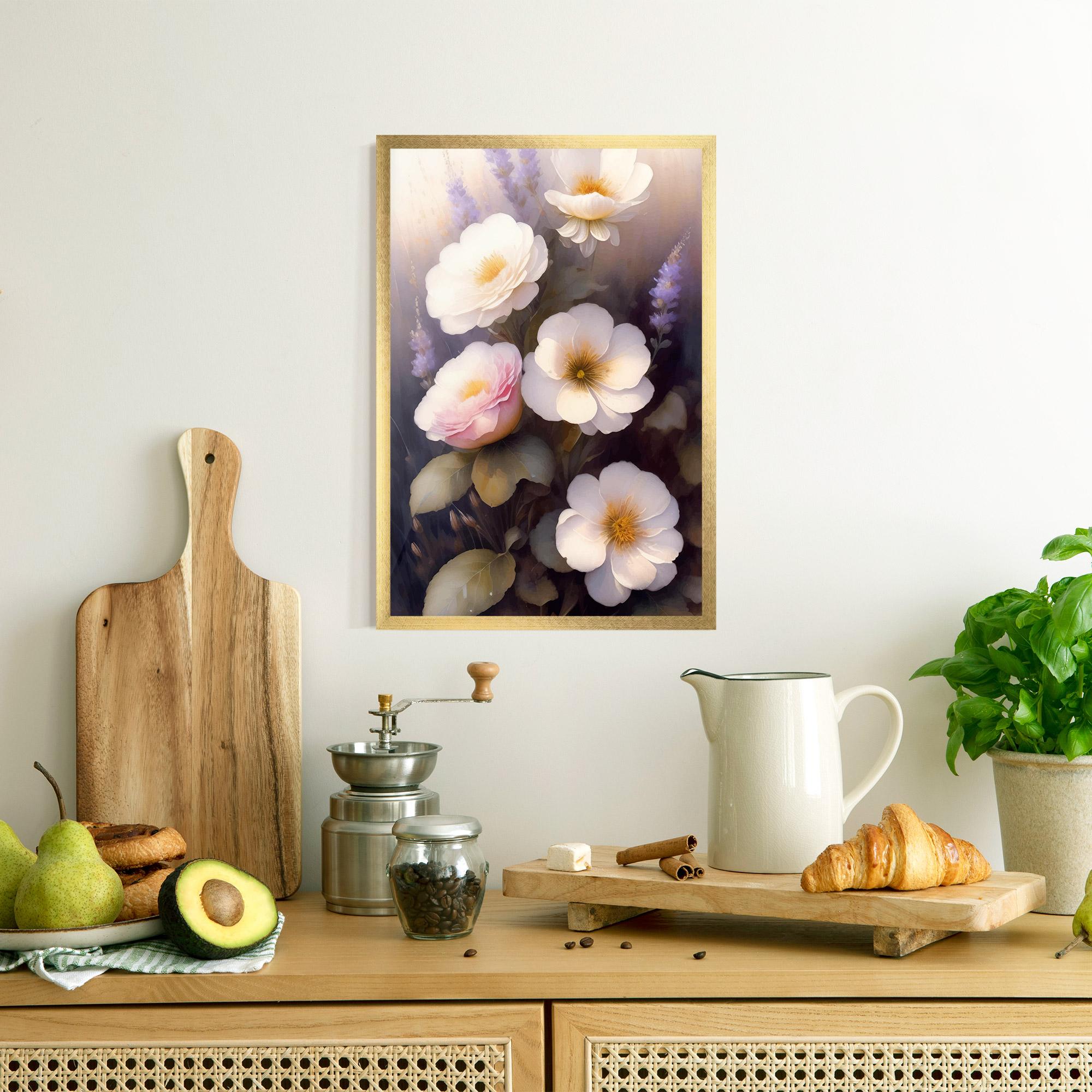 Poster Înrămat Cream Flower Spring mockup 8