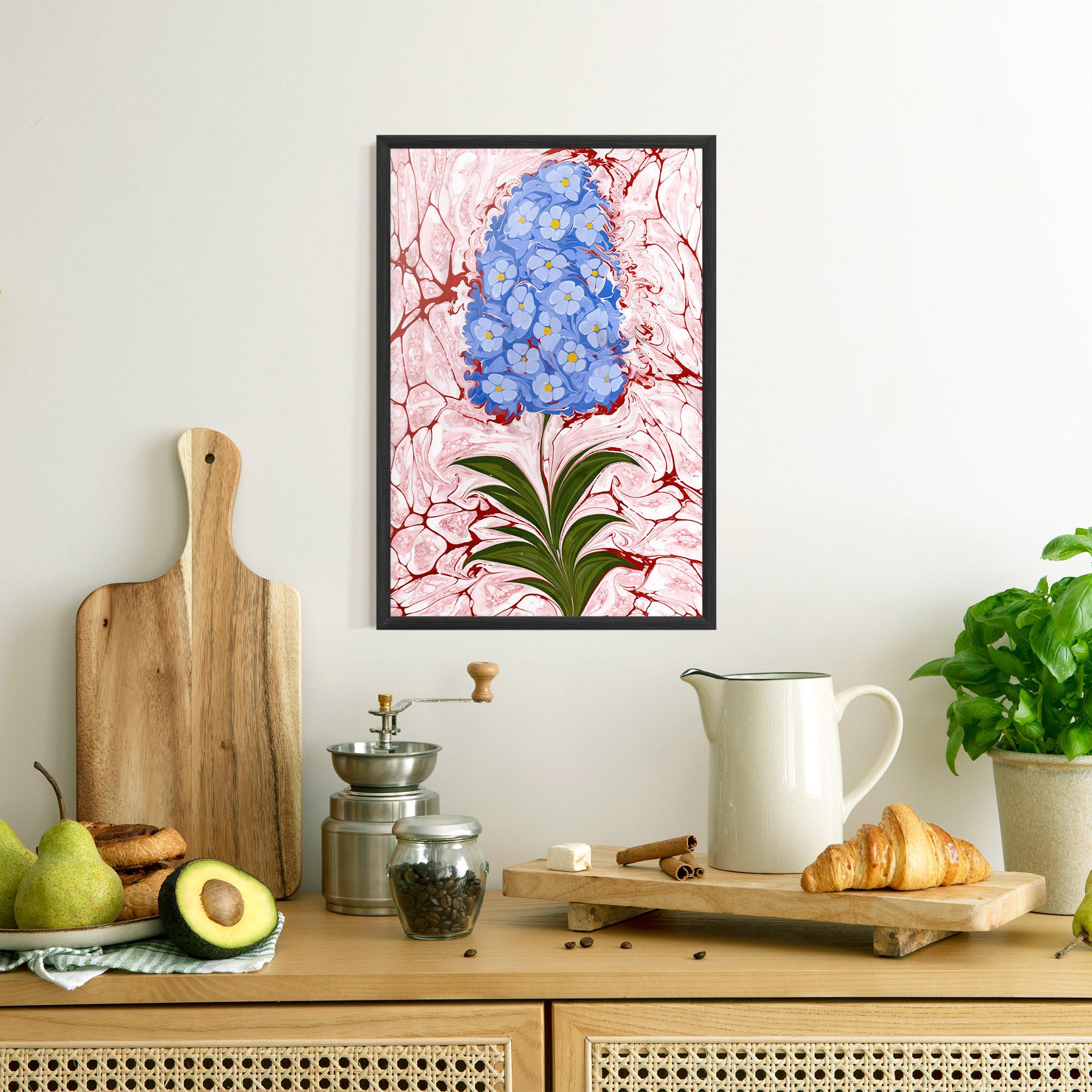 Poster Înrămat Blue Spring Flower mockup 8