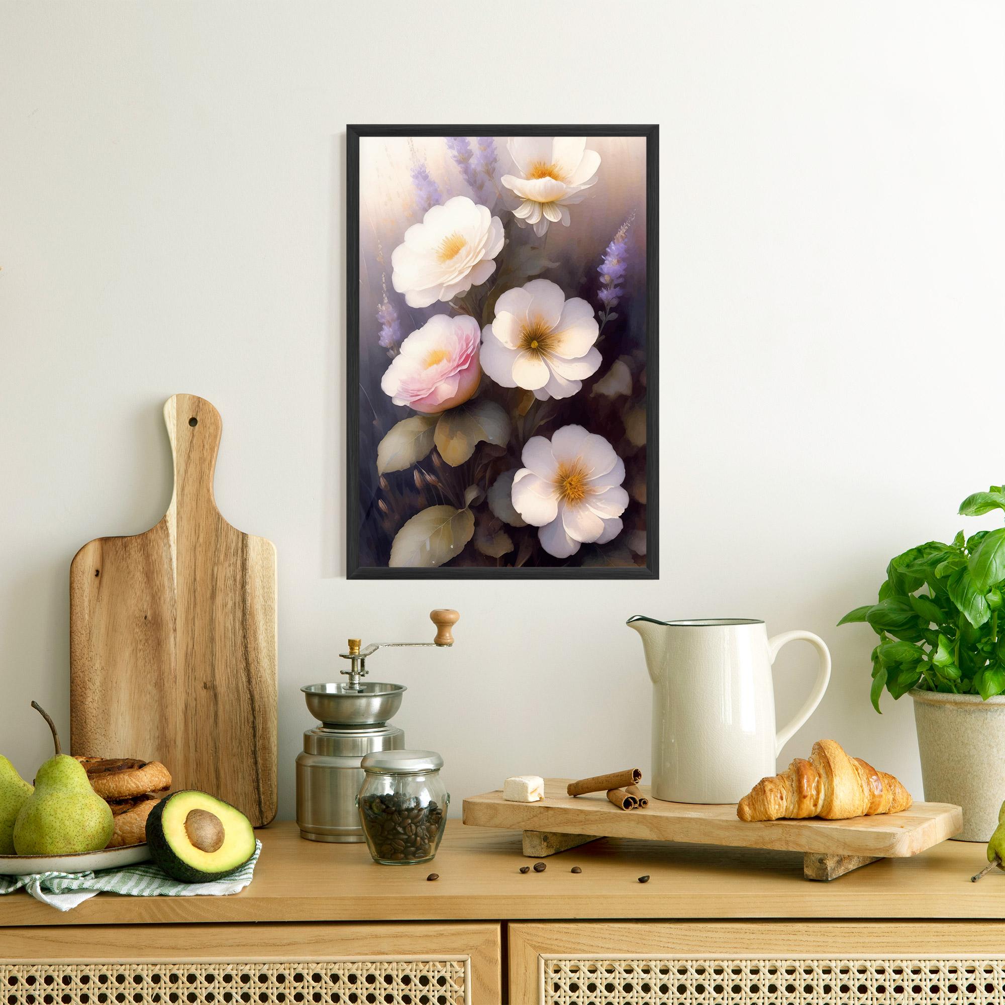 Poster Înrămat Cream Flower Spring mockup 8