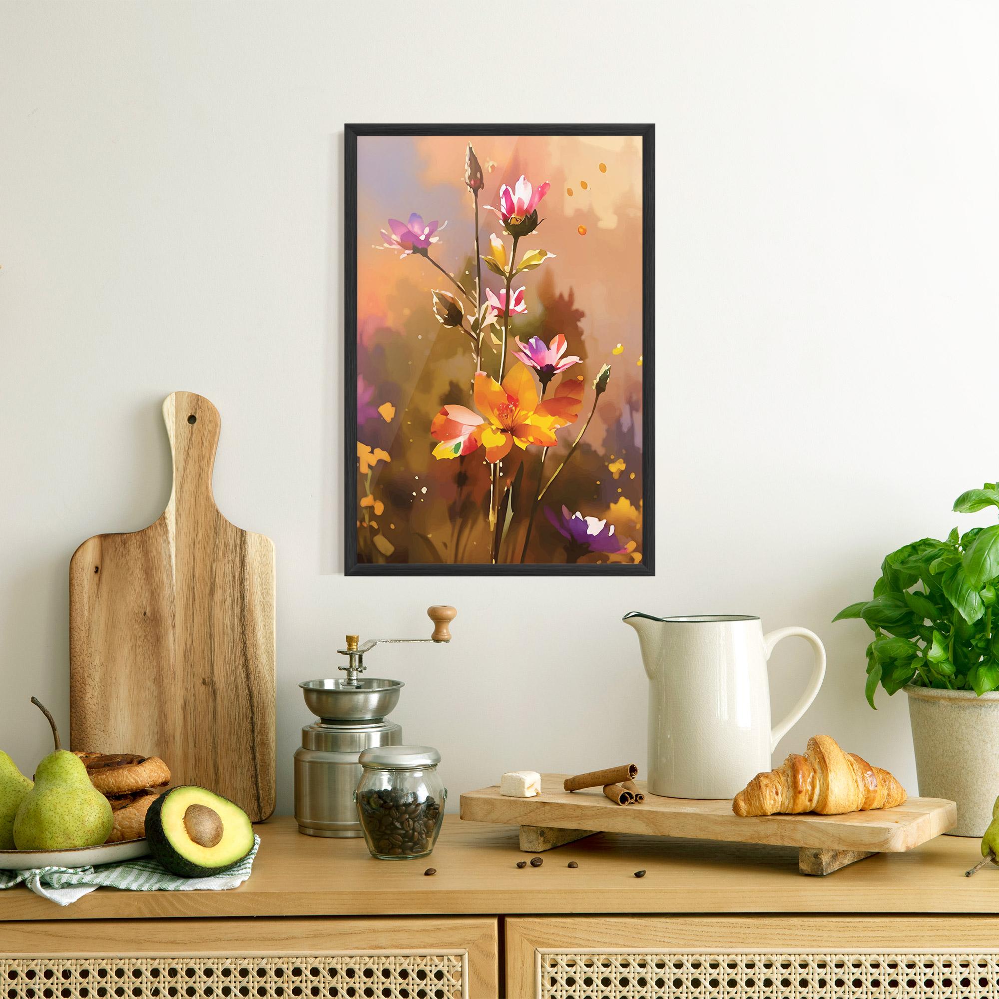 Poster Înrămat Orange Pink Spring mockup 8