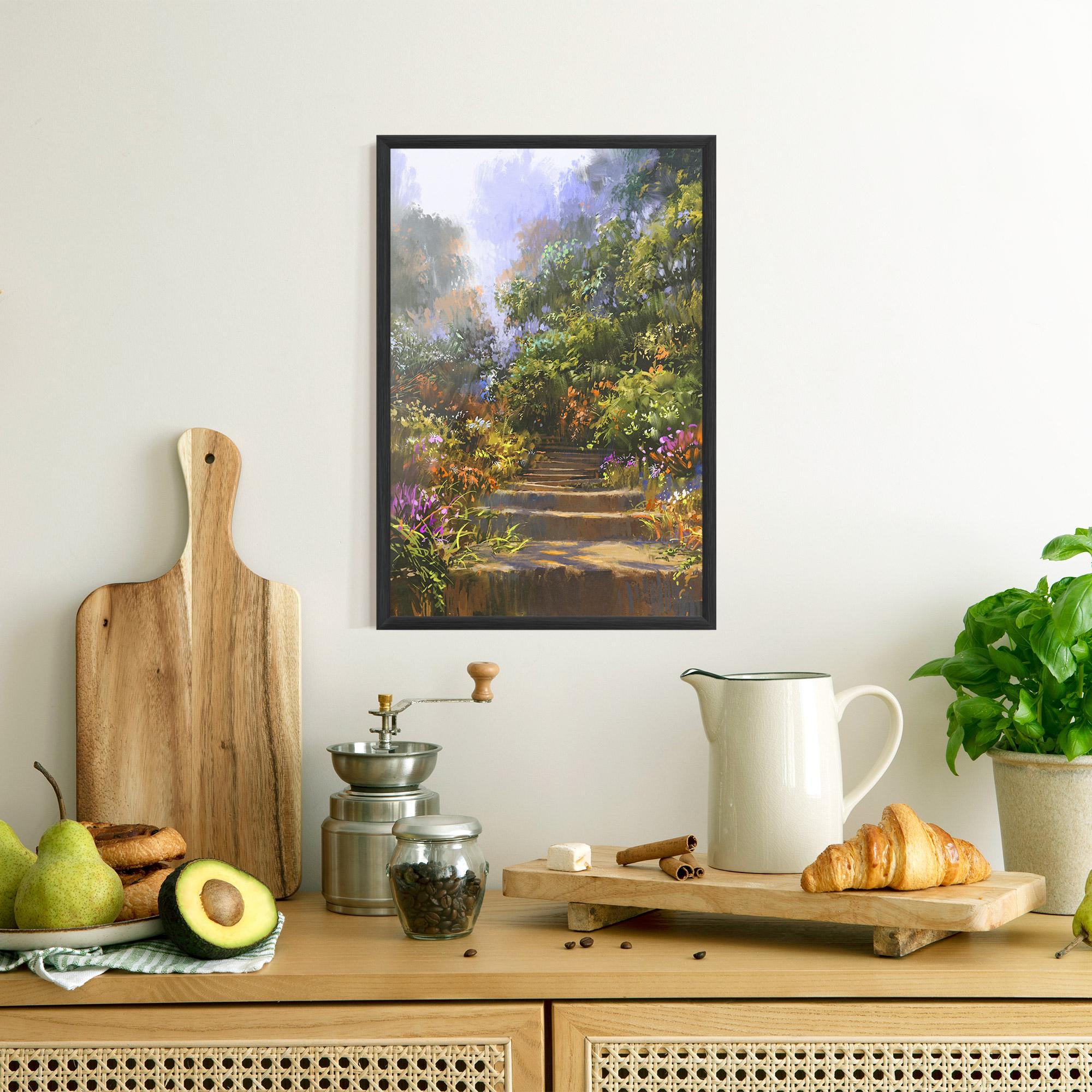 Poster Înrămat Spring Staircase Painting mockup 8