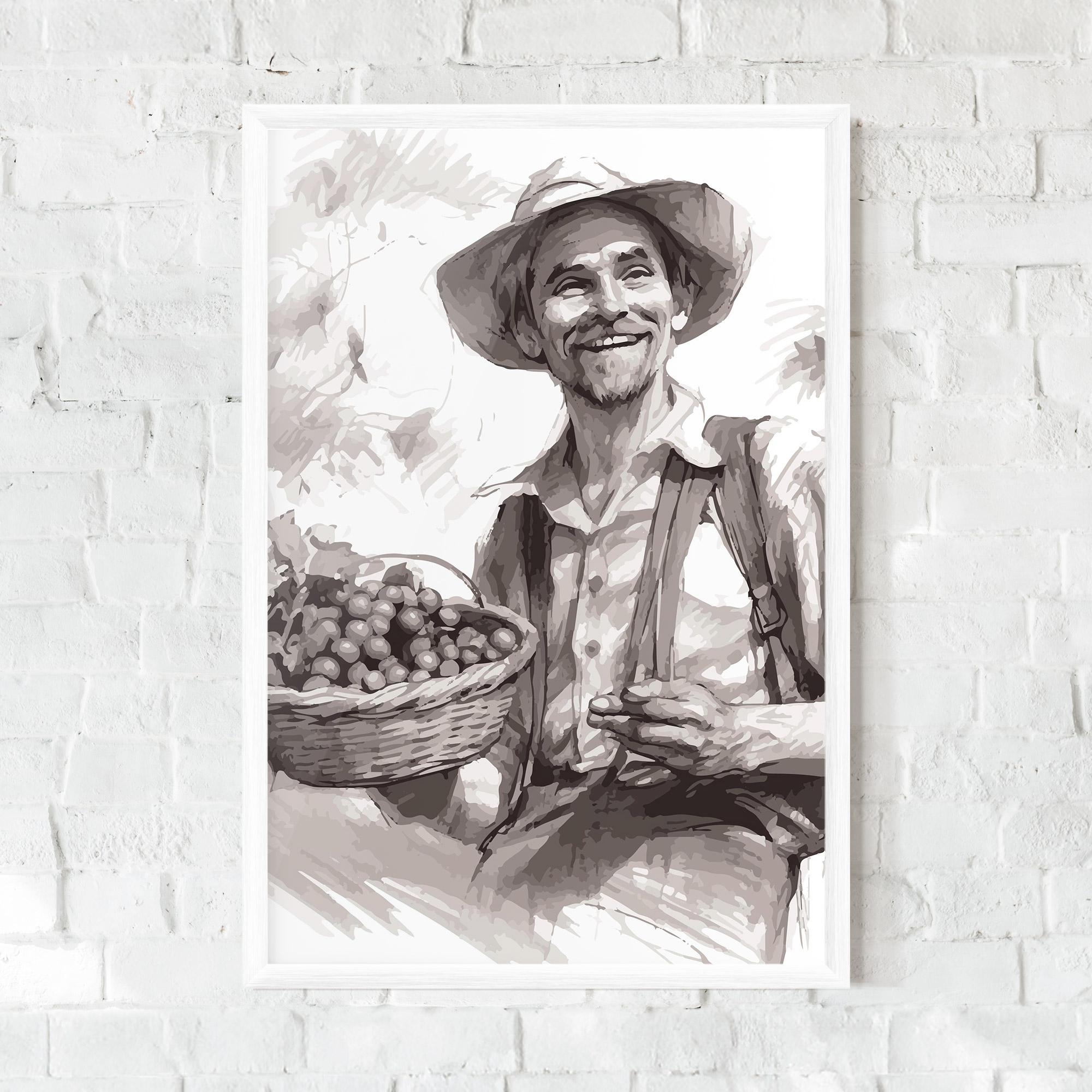Poster Înrămat Happy Farmer mockup 0
