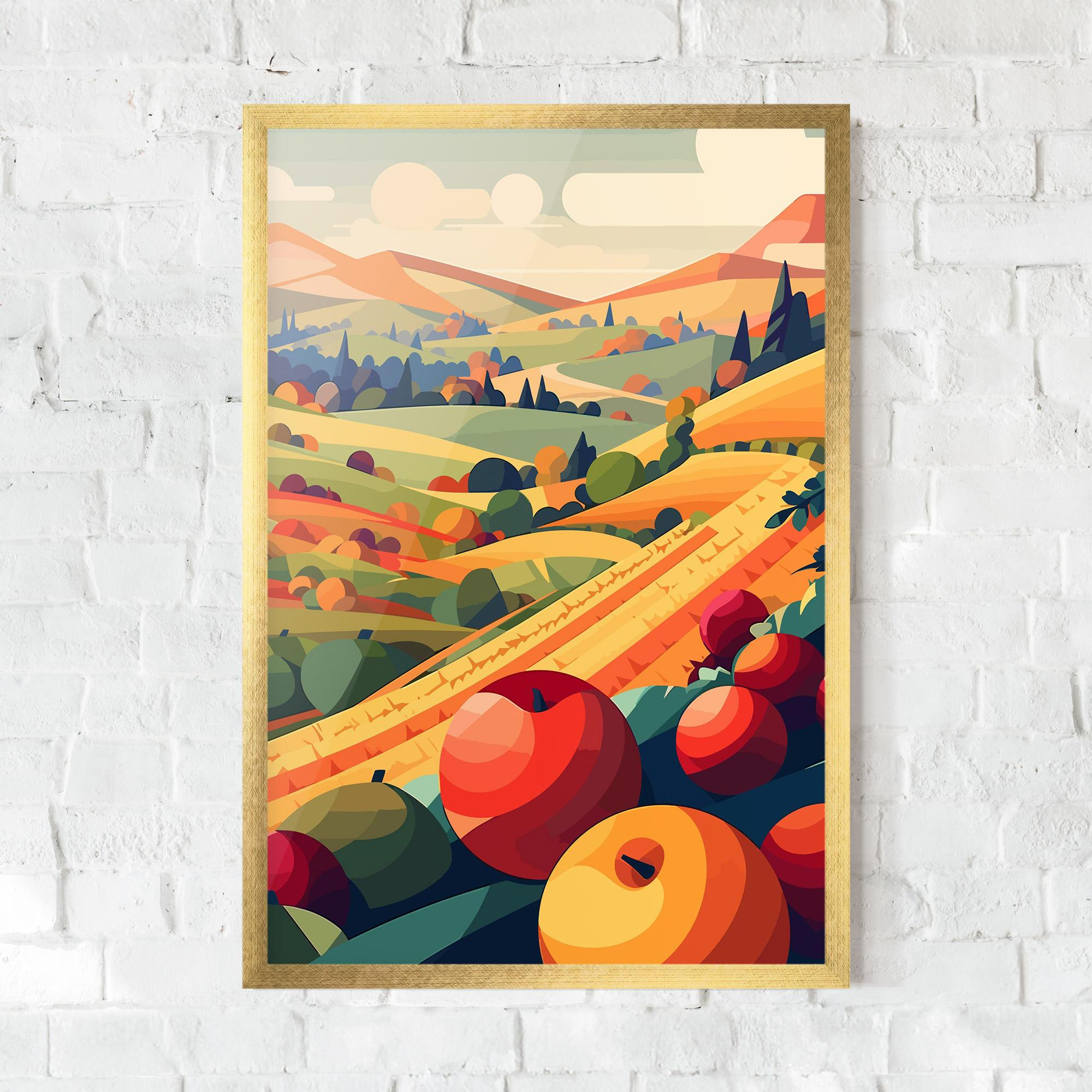 Poster Înrămat Autumn Rural Fruits mockup 0