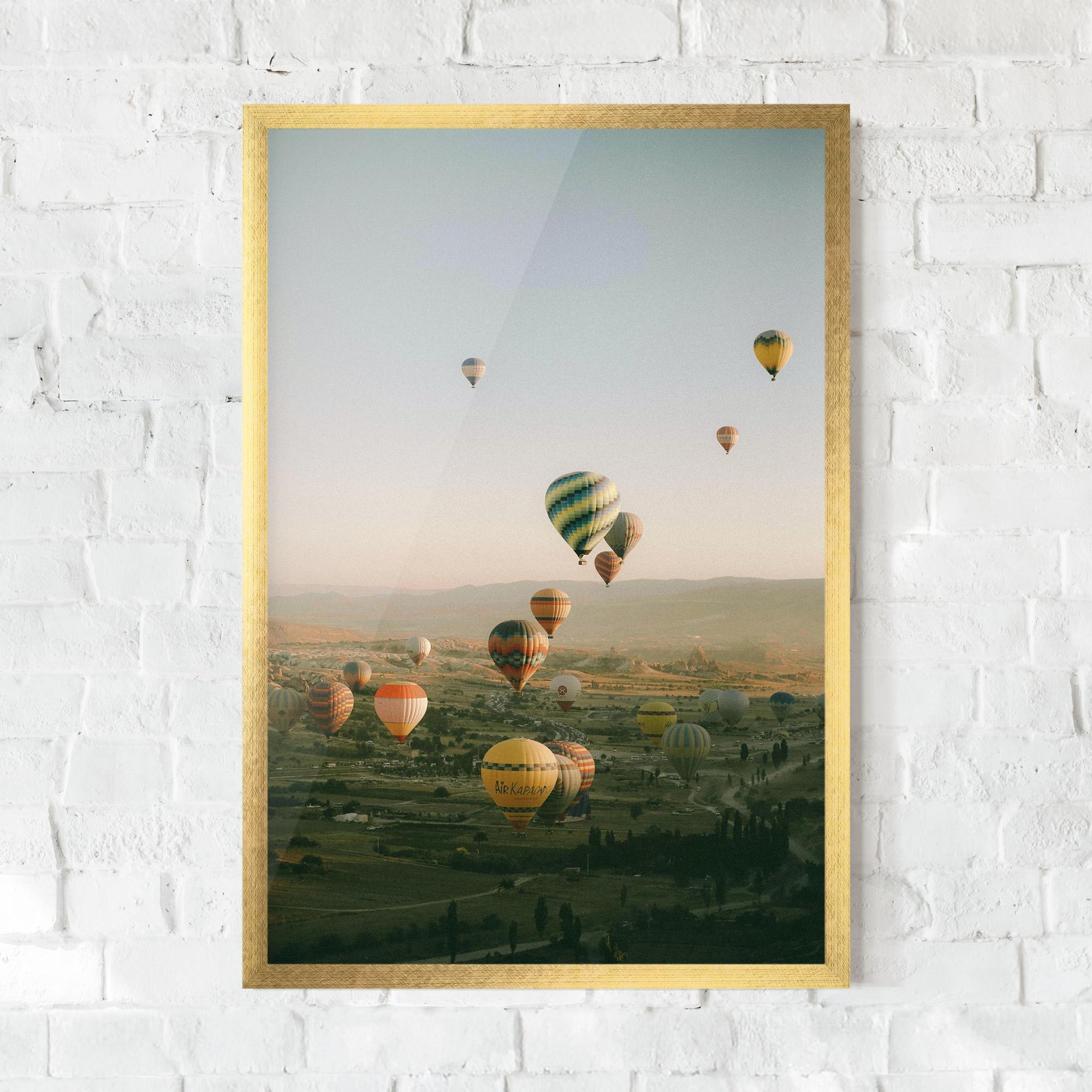 Poster Înrămat Hot Ballons mockup 0