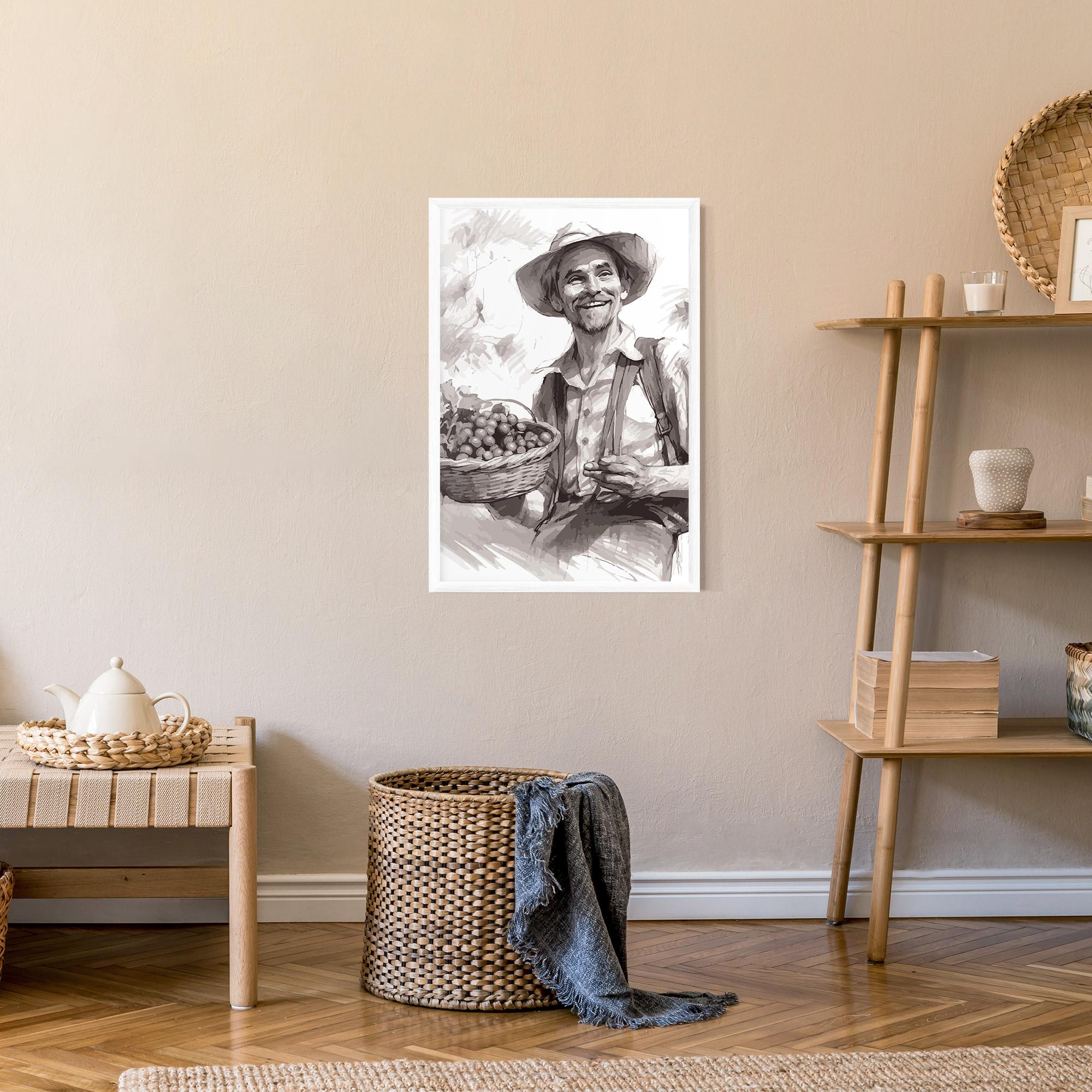 Poster Înrămat Happy Farmer mockup 9