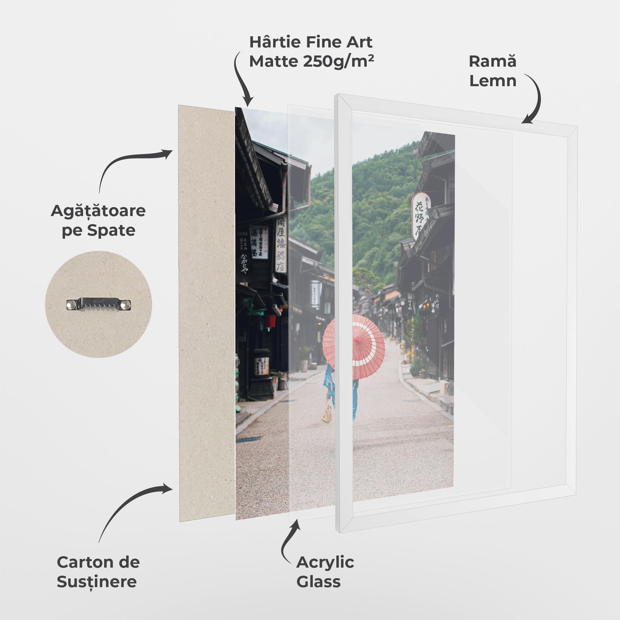 Poster Înrămat China Roads mockup 1