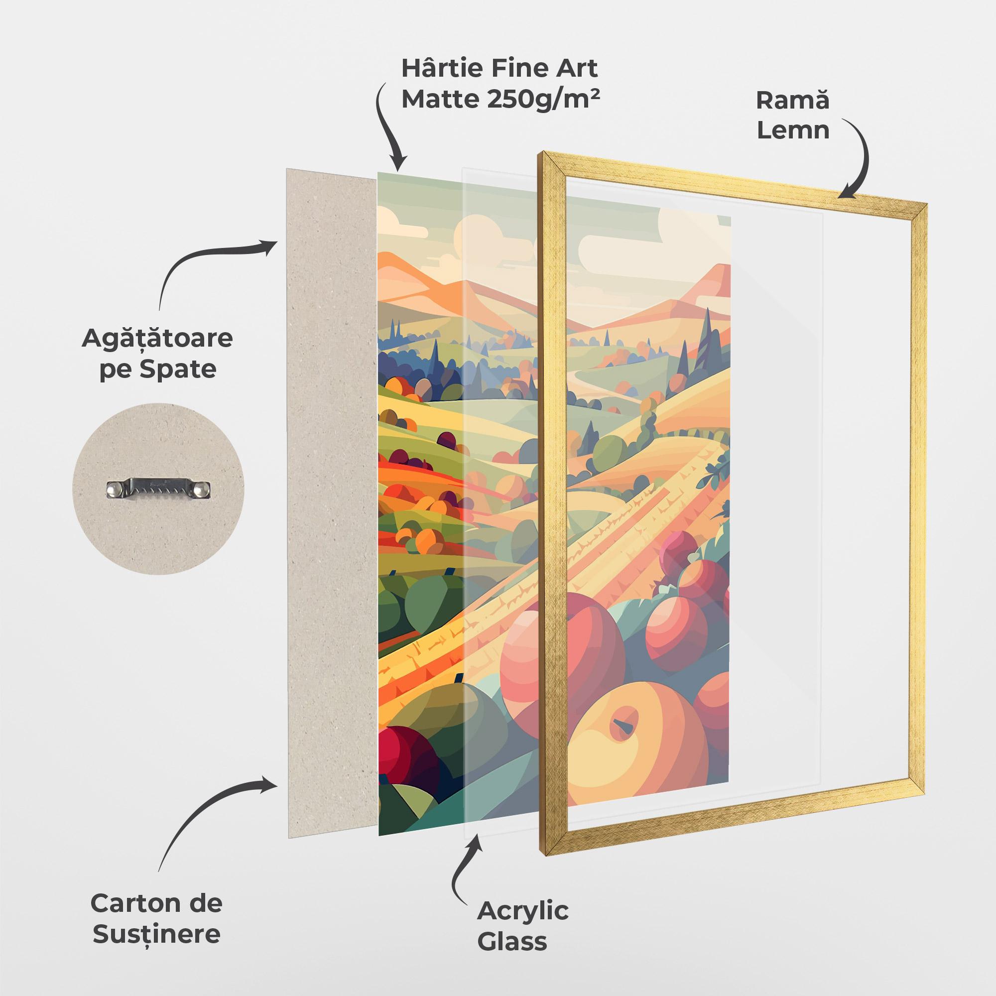 Poster Înrămat Autumn Rural Fruits mockup 1