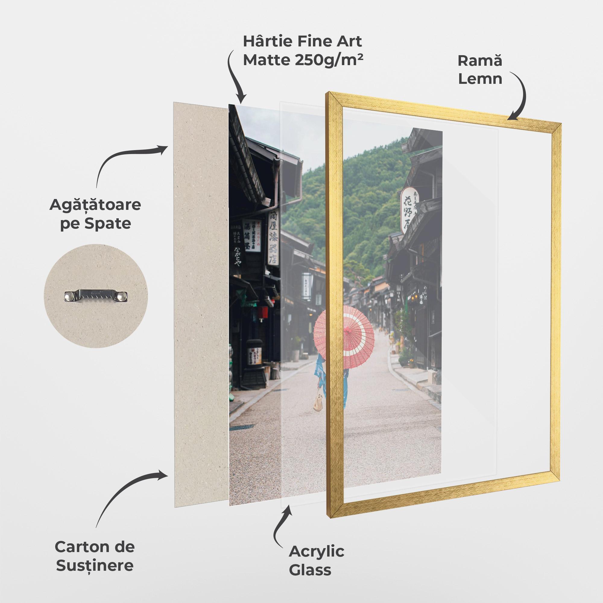 Poster Înrămat China Roads mockup 1