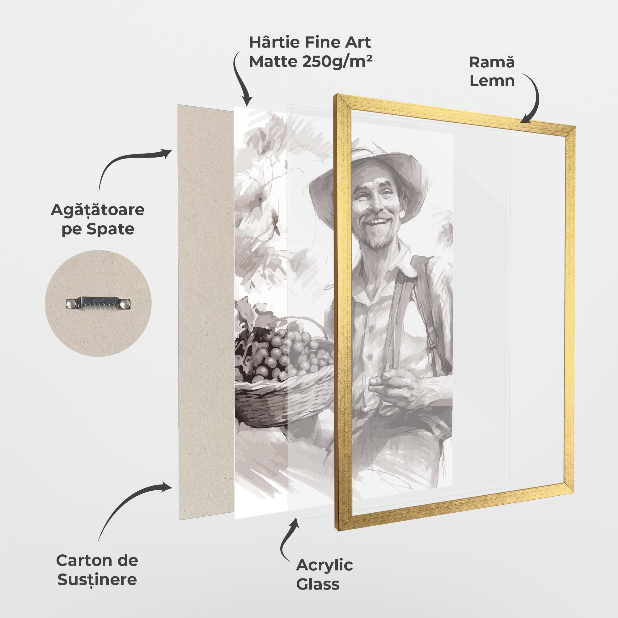 Poster Înrămat Happy Farmer mockup 1