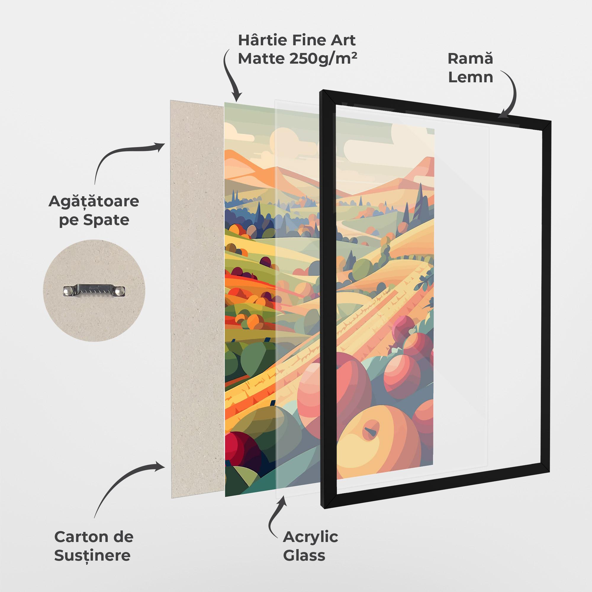 Poster Înrămat Autumn Rural Fruits mockup 1