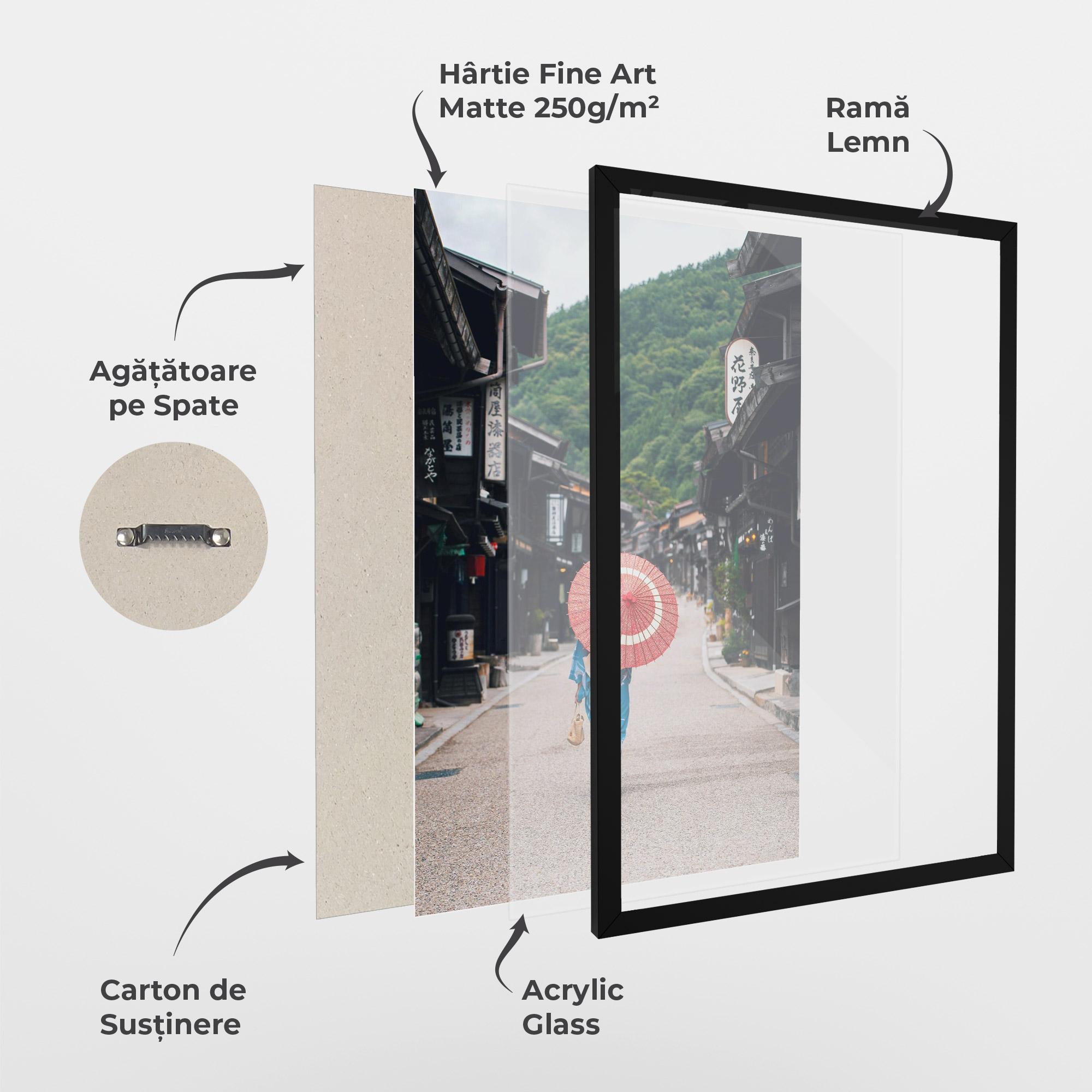 Poster Înrămat China Roads mockup 1