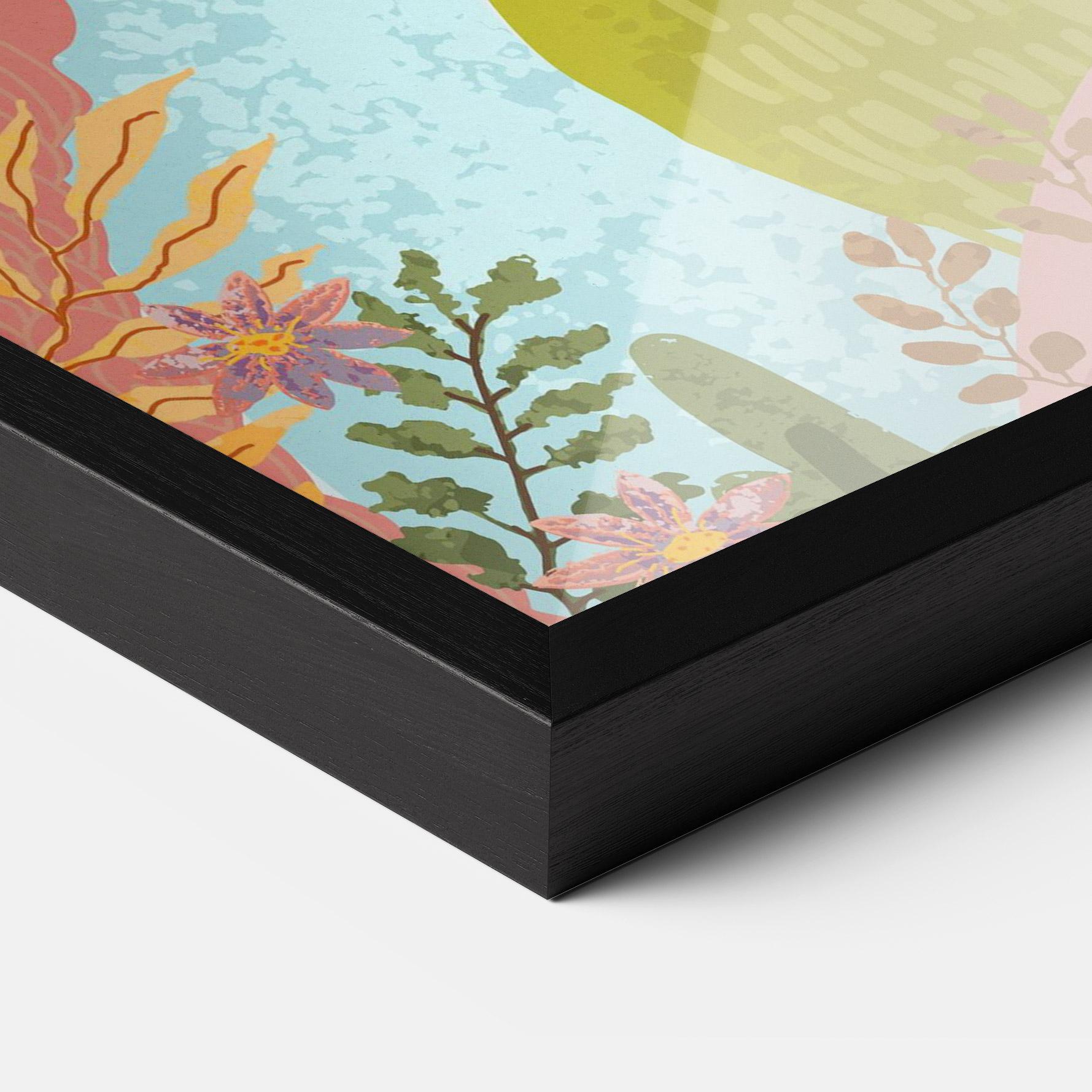 Poster Înrămat Pink House View mockup 3