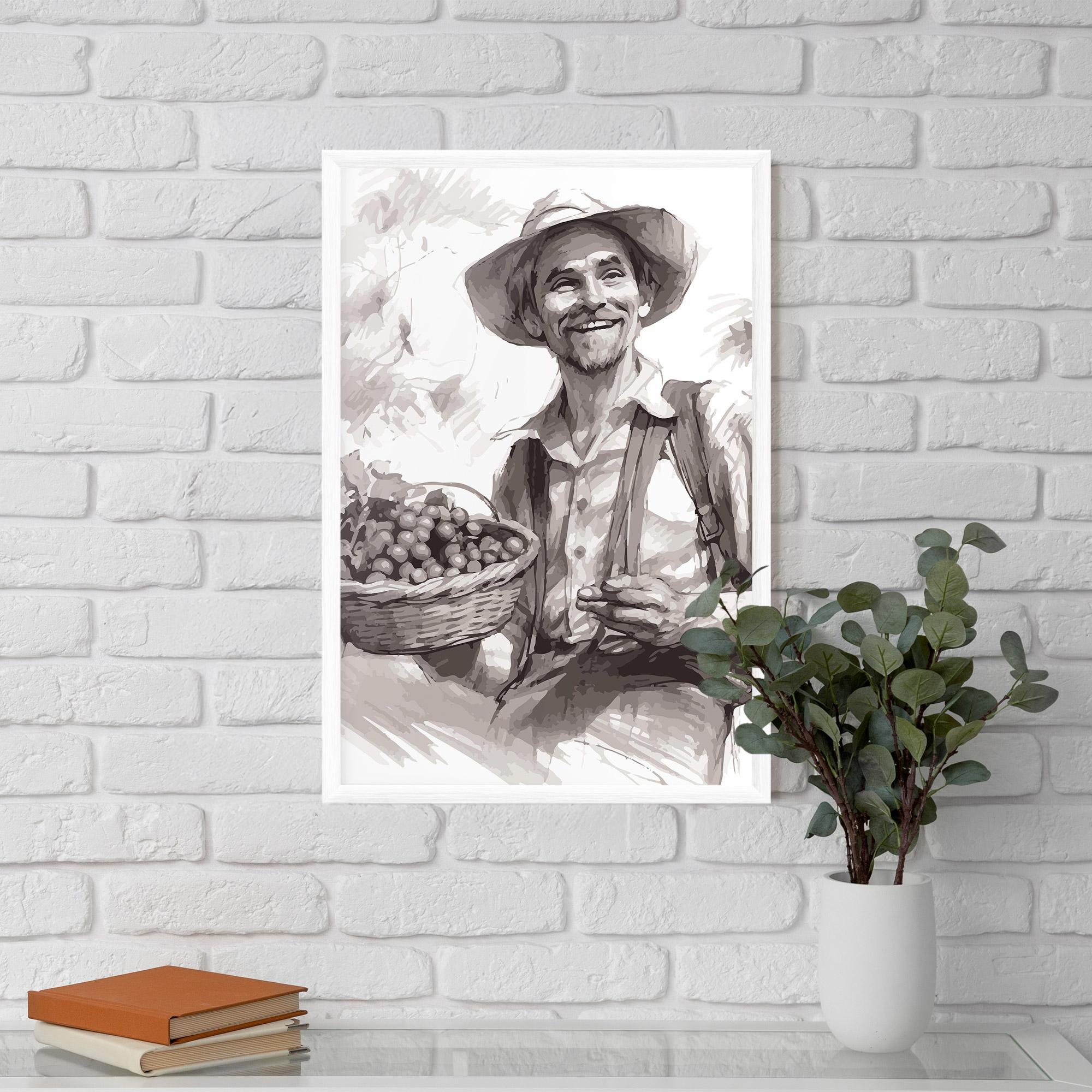Poster Înrămat Happy Farmer mockup 5