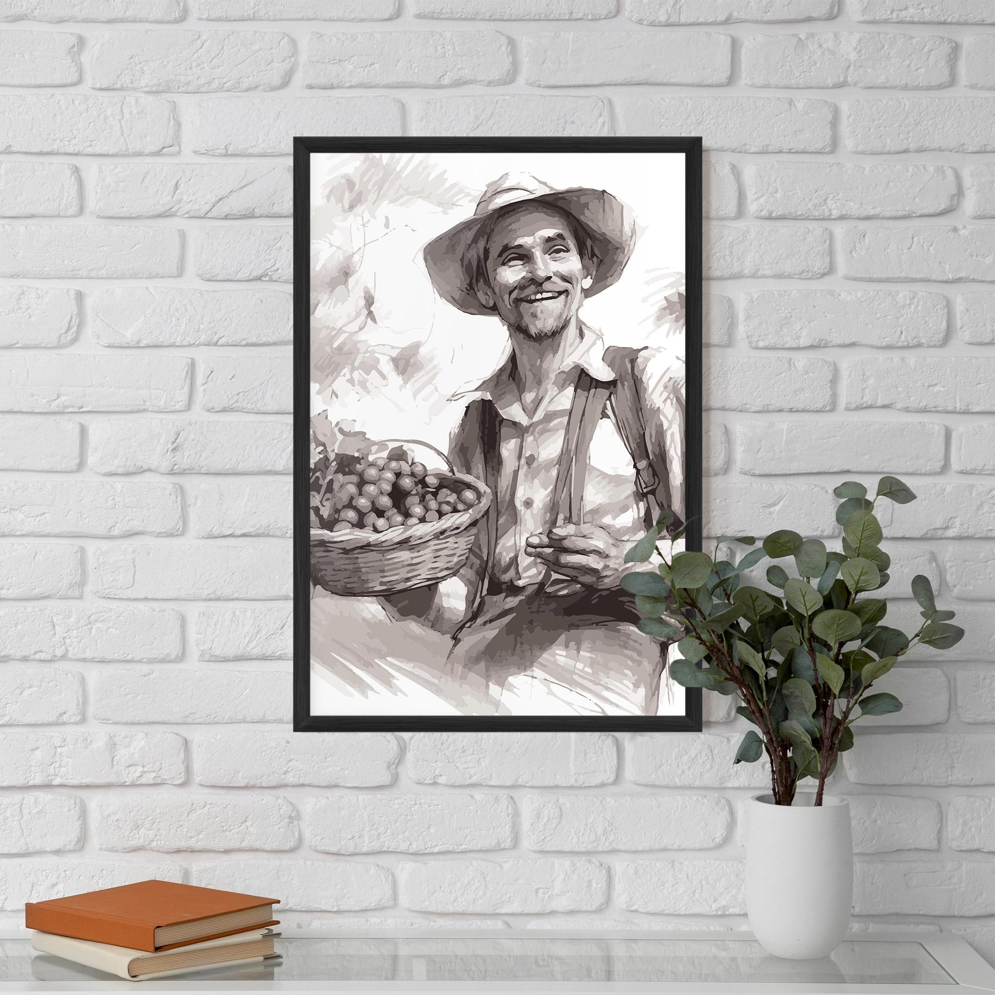 Poster Înrămat Happy Farmer mockup 5