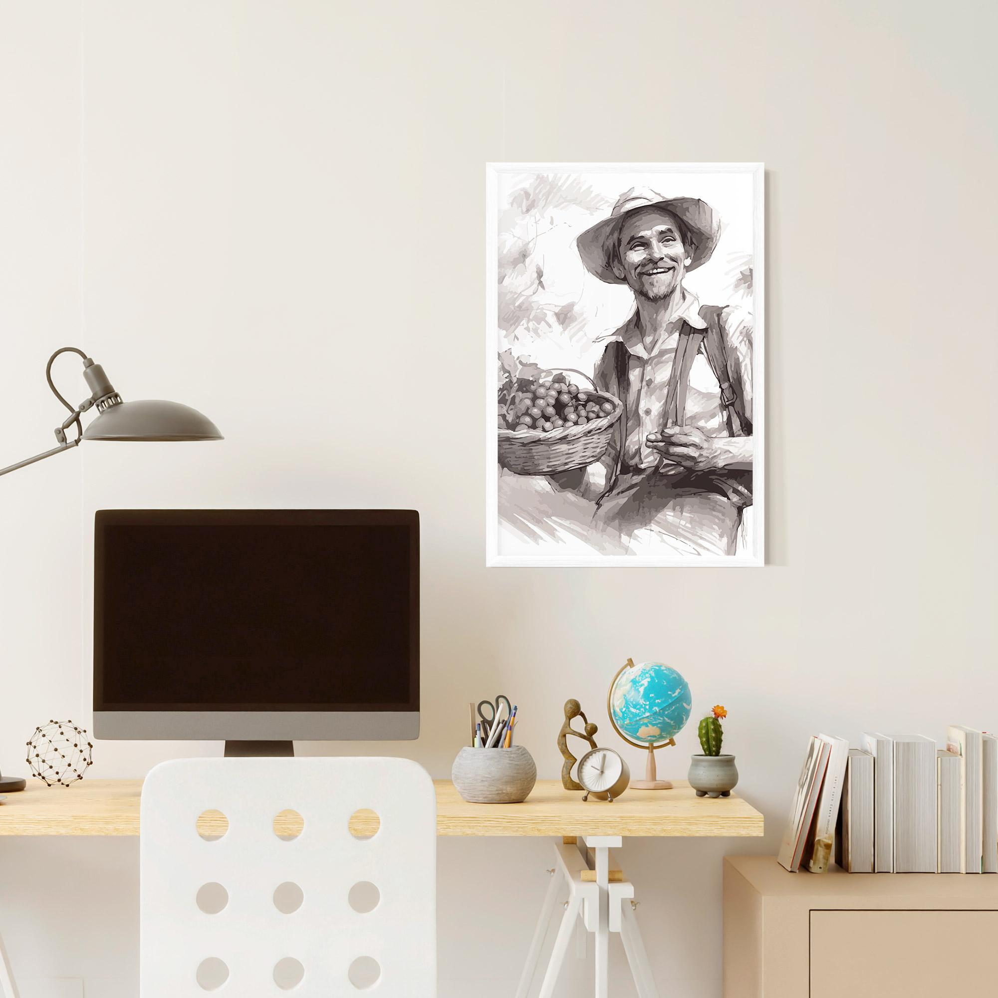 Poster Înrămat Happy Farmer mockup 6