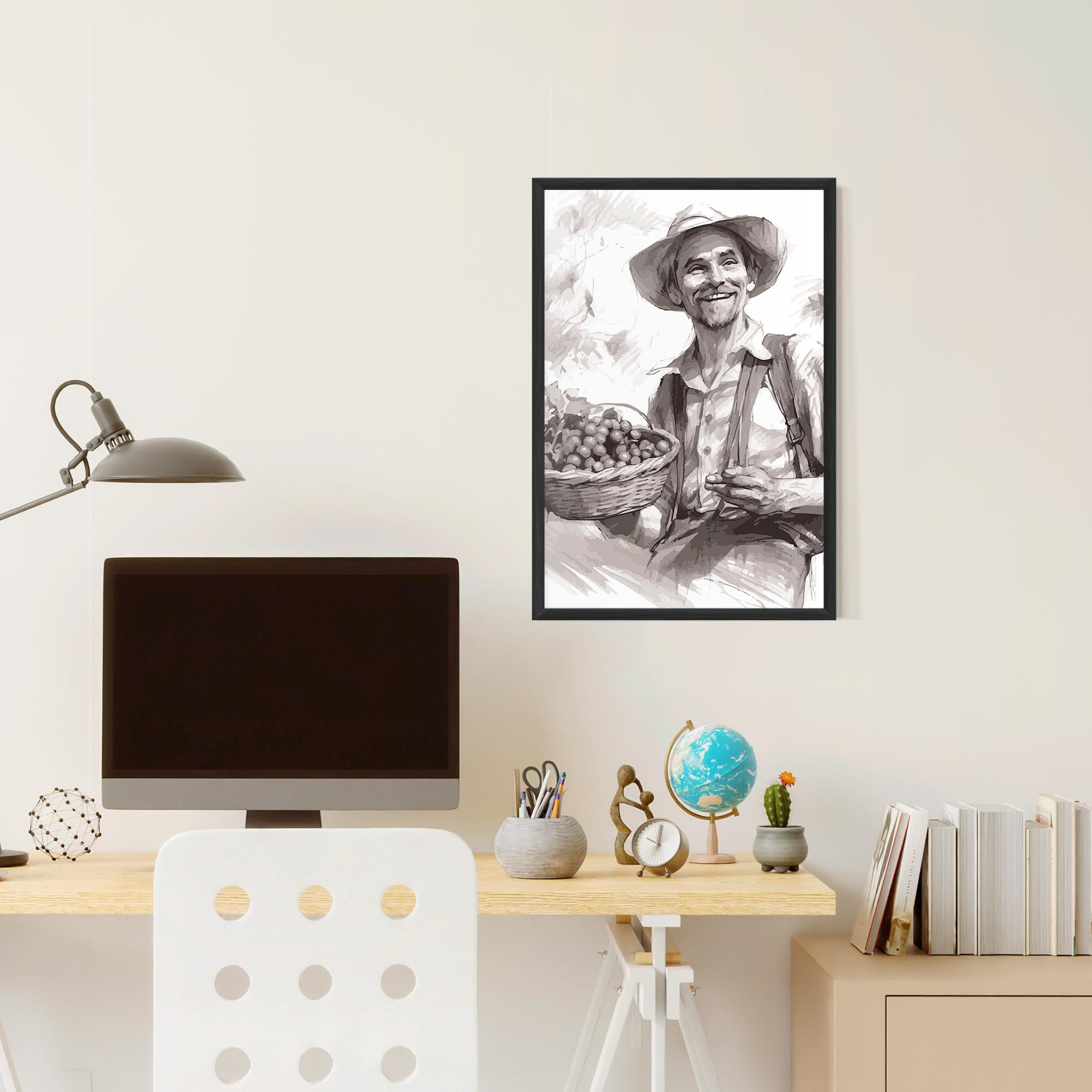 Poster Înrămat Happy Farmer mockup 6