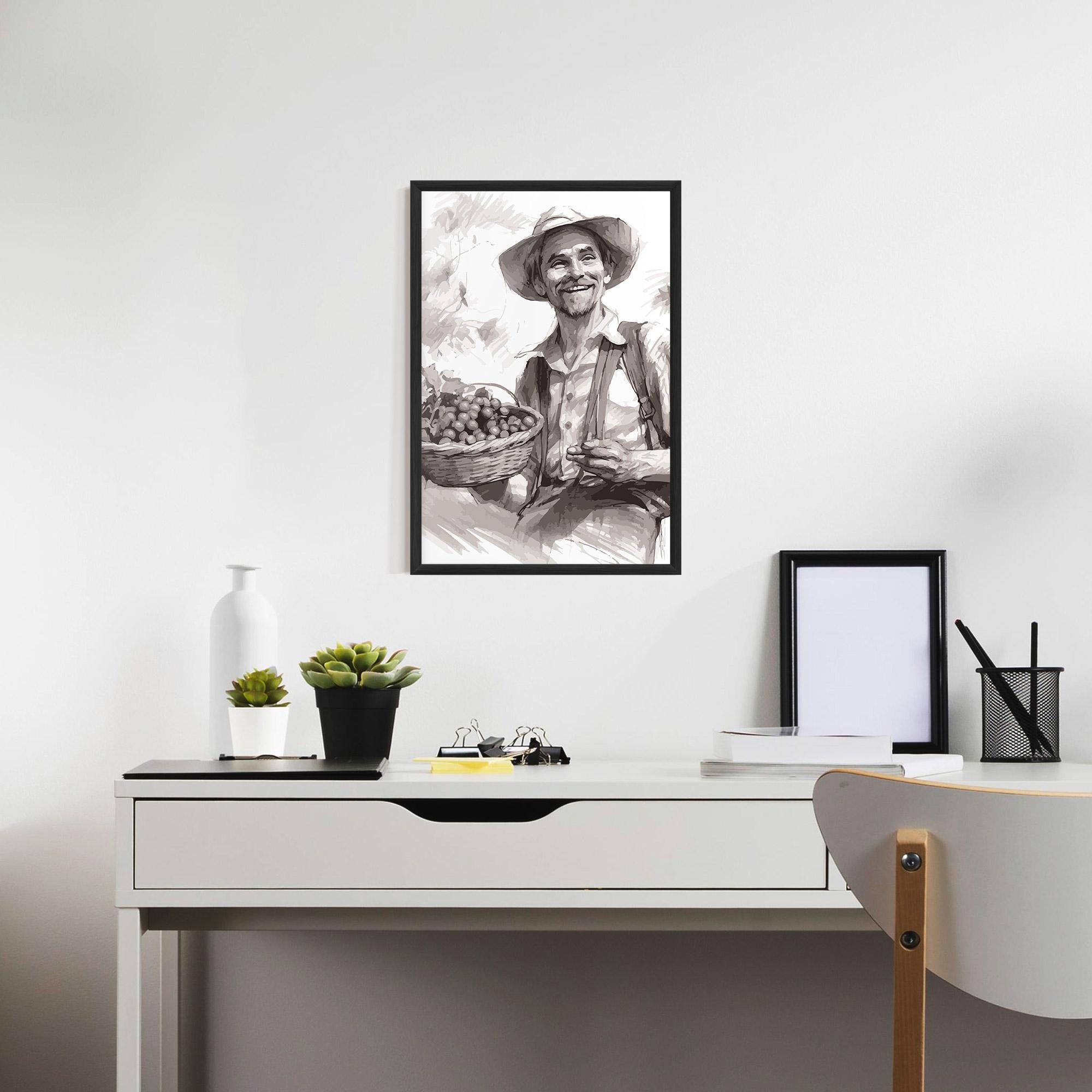 Poster Înrămat Happy Farmer mockup 7