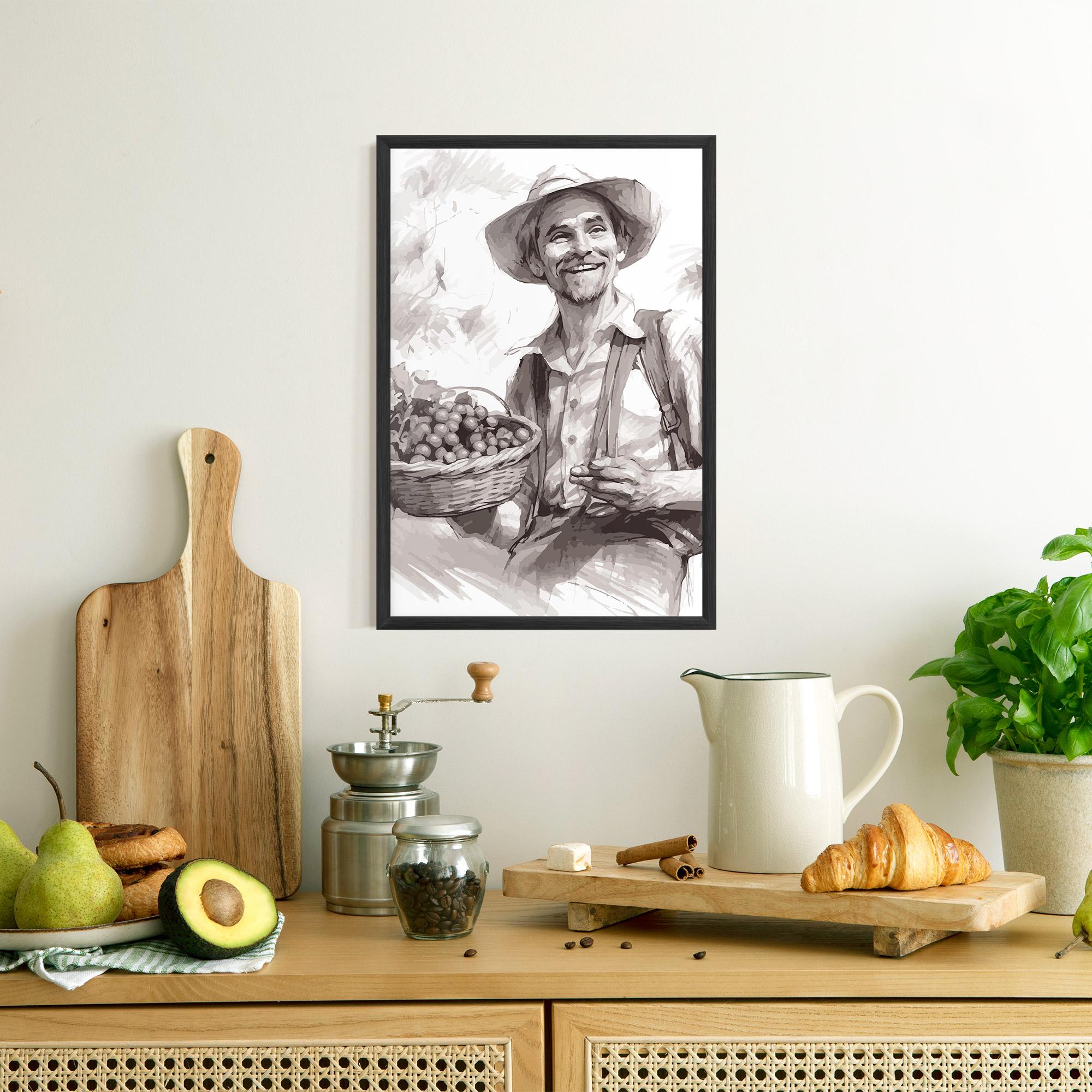 Poster Înrămat Happy Farmer mockup 8