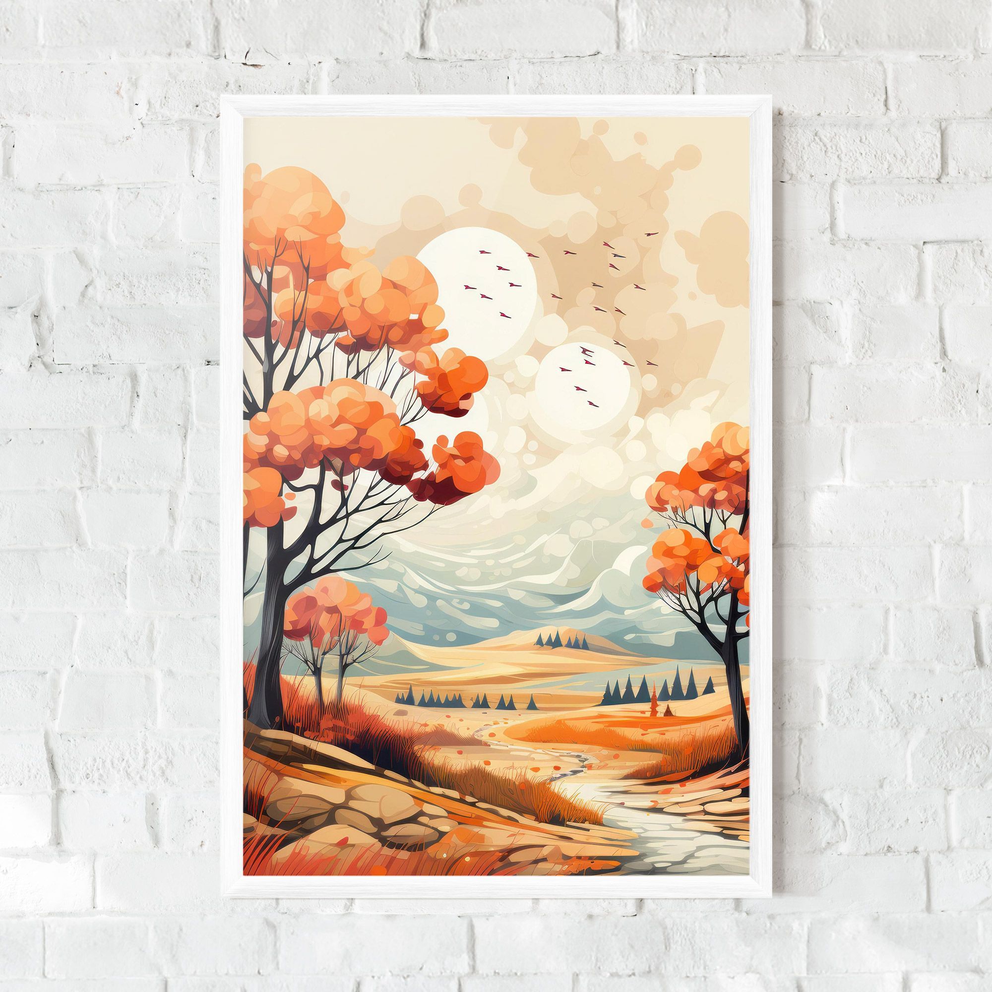 Autumn Tree Painting mockup 0