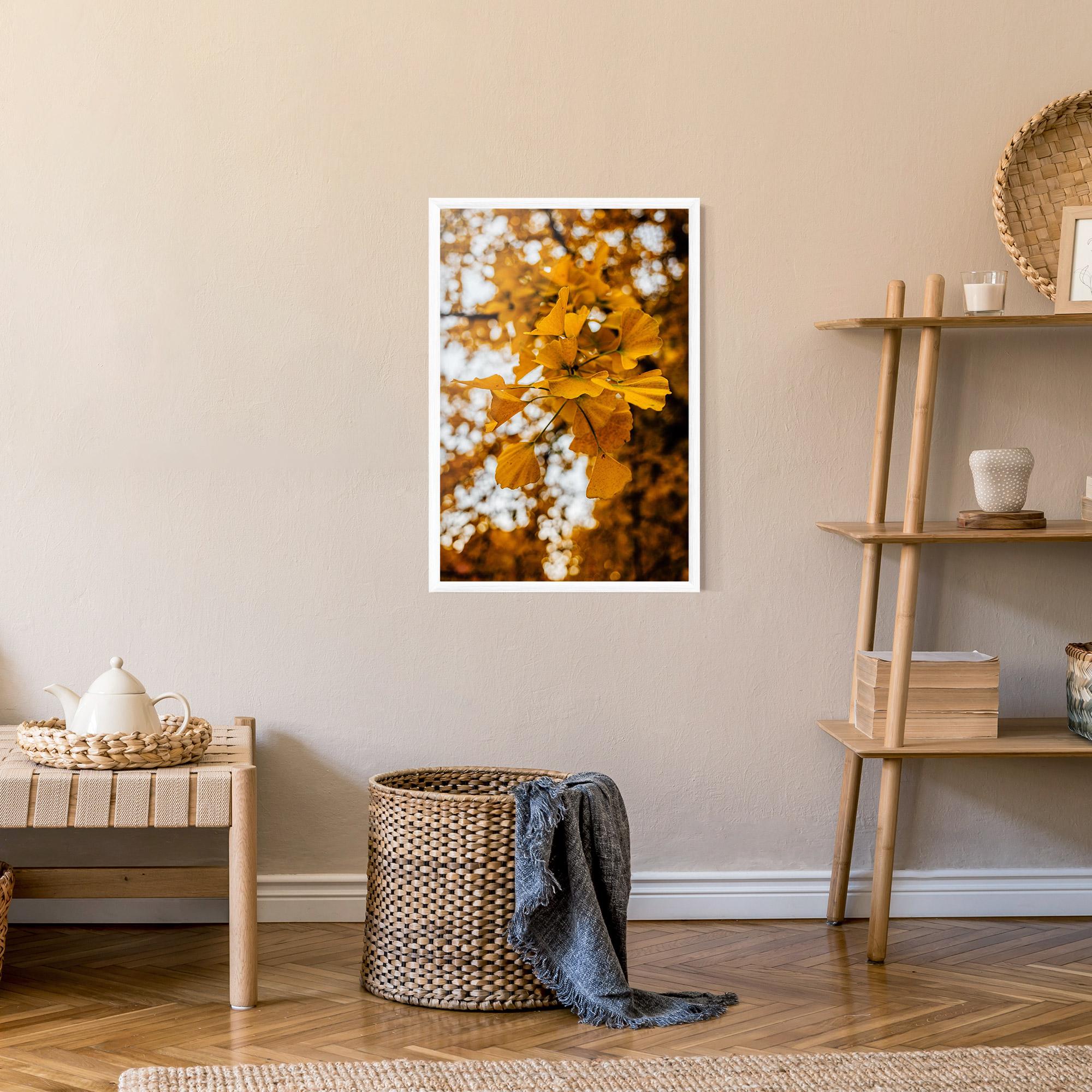 Poster Înrămat Strong Yellow Leaves mockup 9