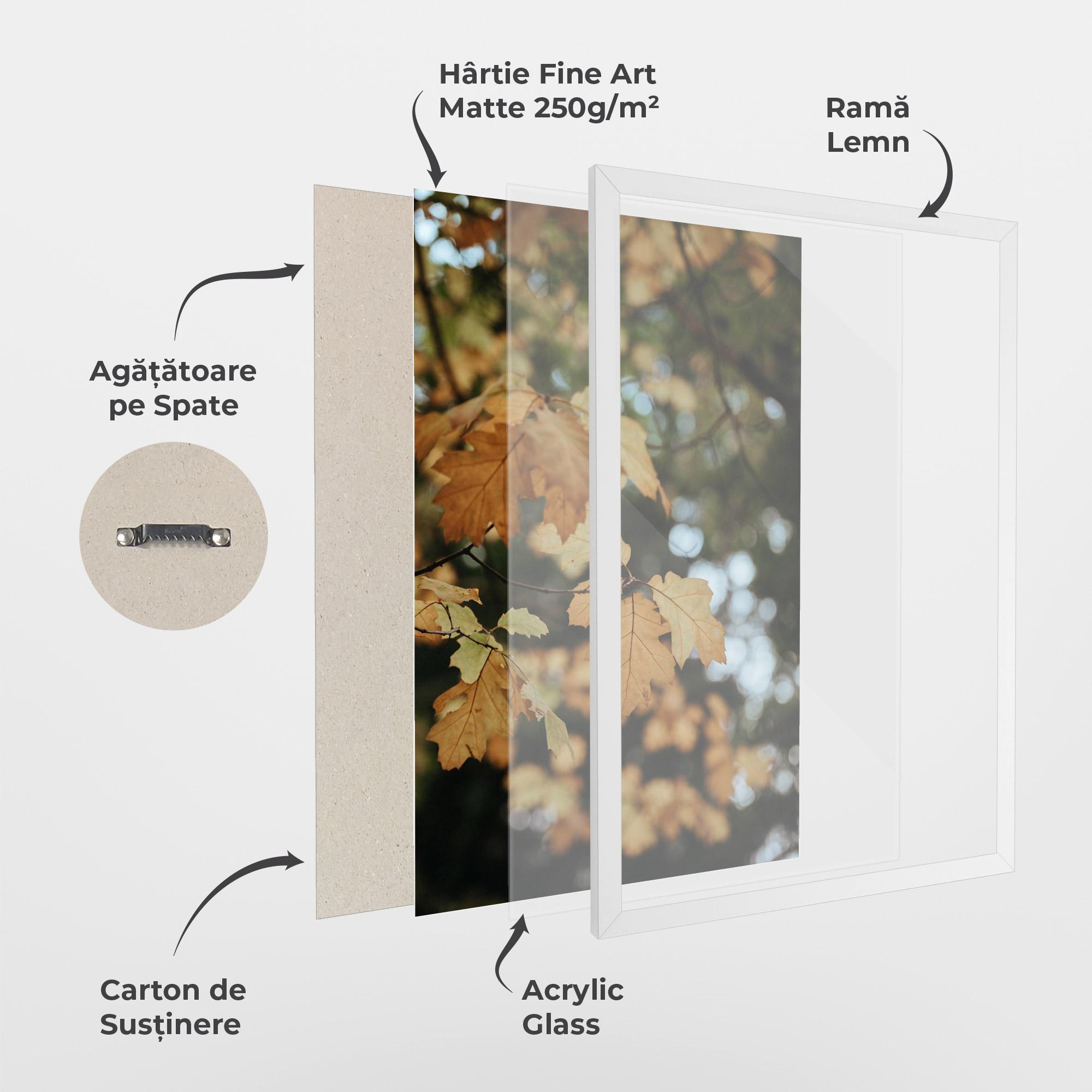 Poster Înrămat Brown Leaves mockup 1