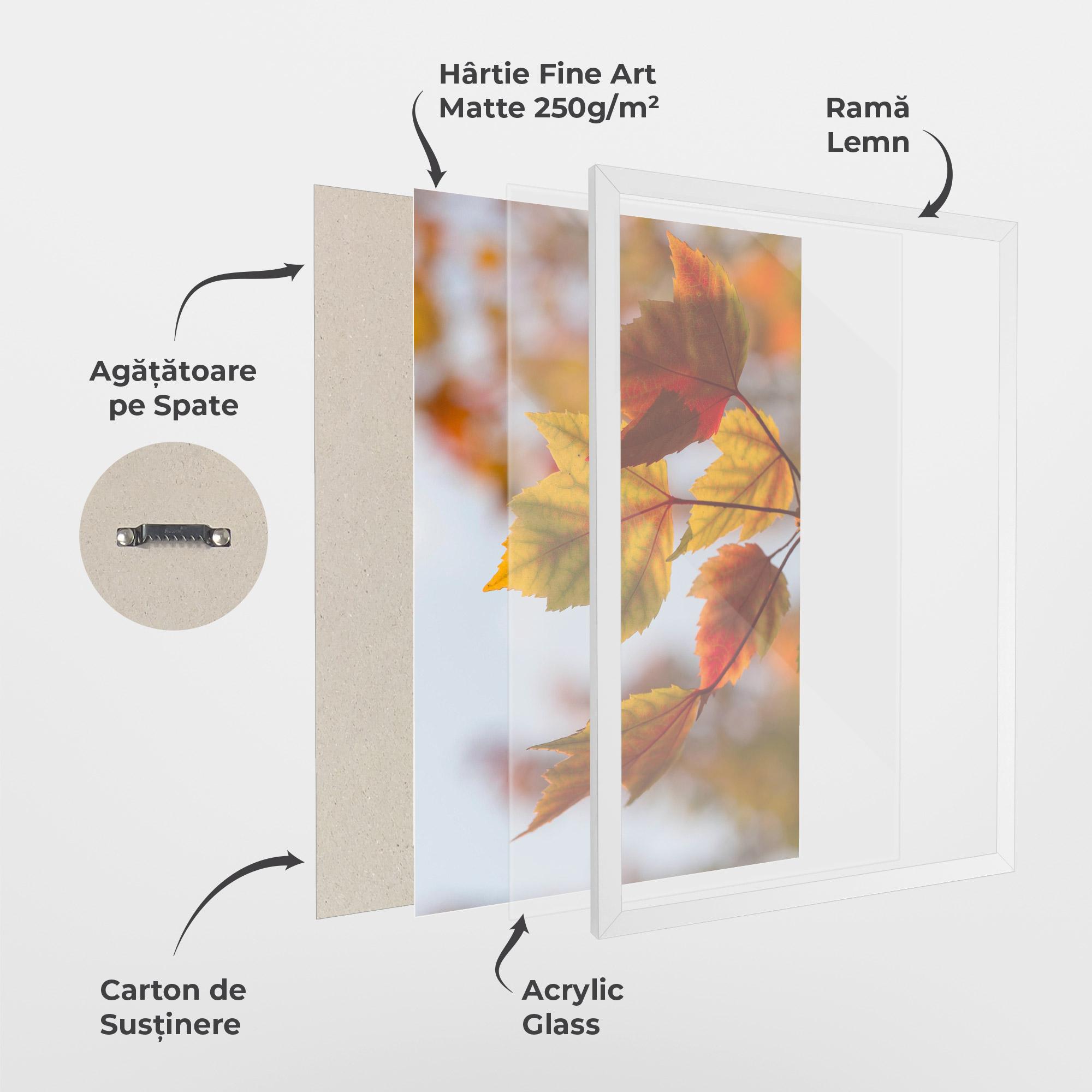 Poster Înrămat Red Yellow Autumn mockup 1