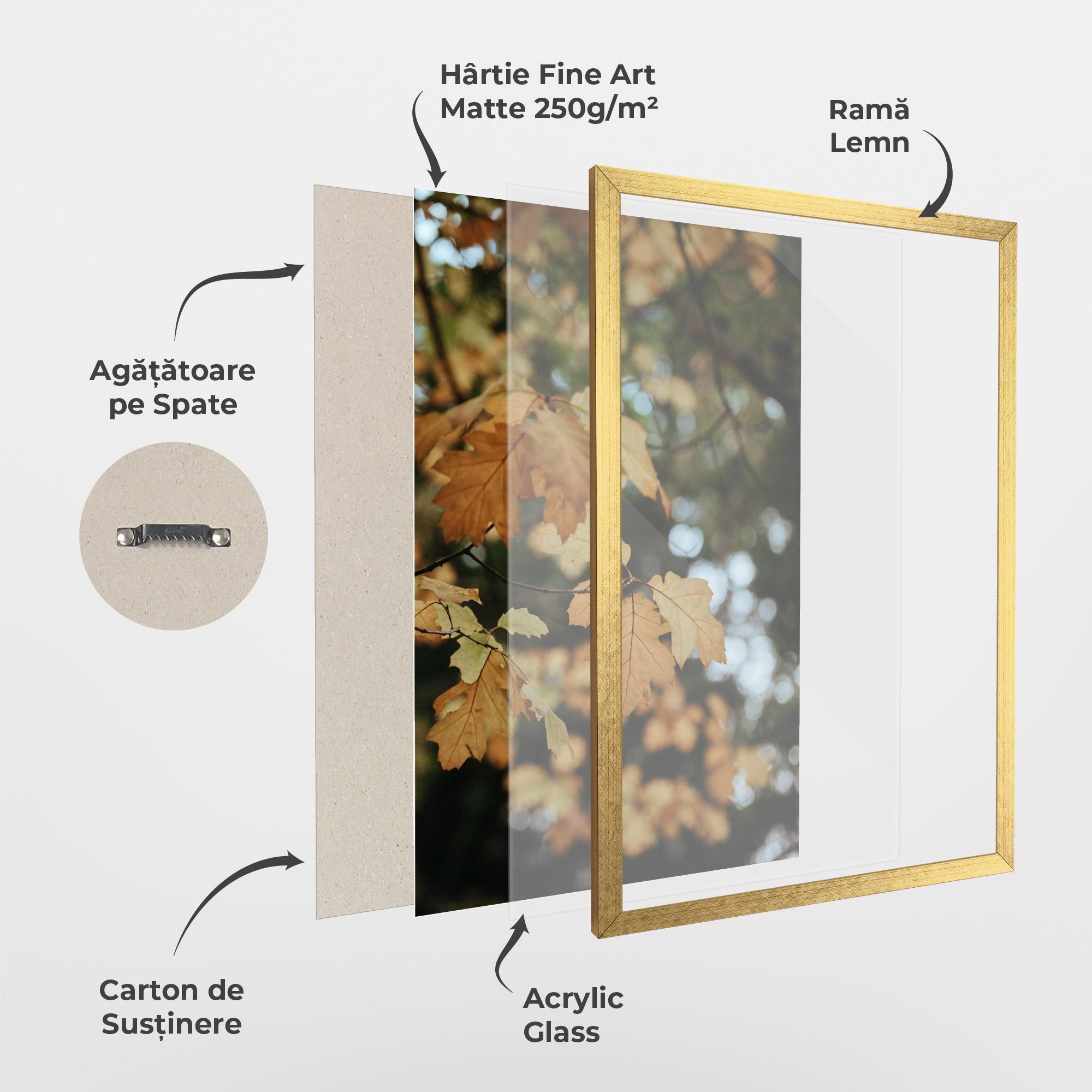 Poster Înrămat Brown Leaves mockup 1