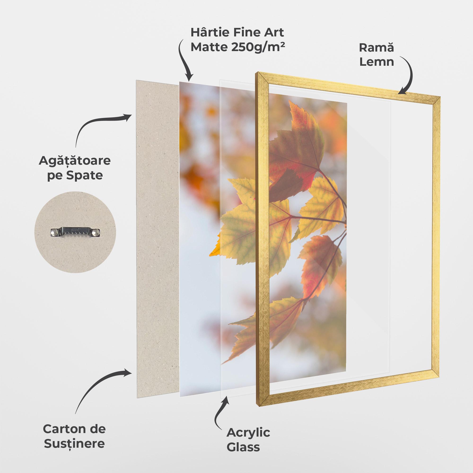 Poster Înrămat Red Yellow Autumn mockup 1