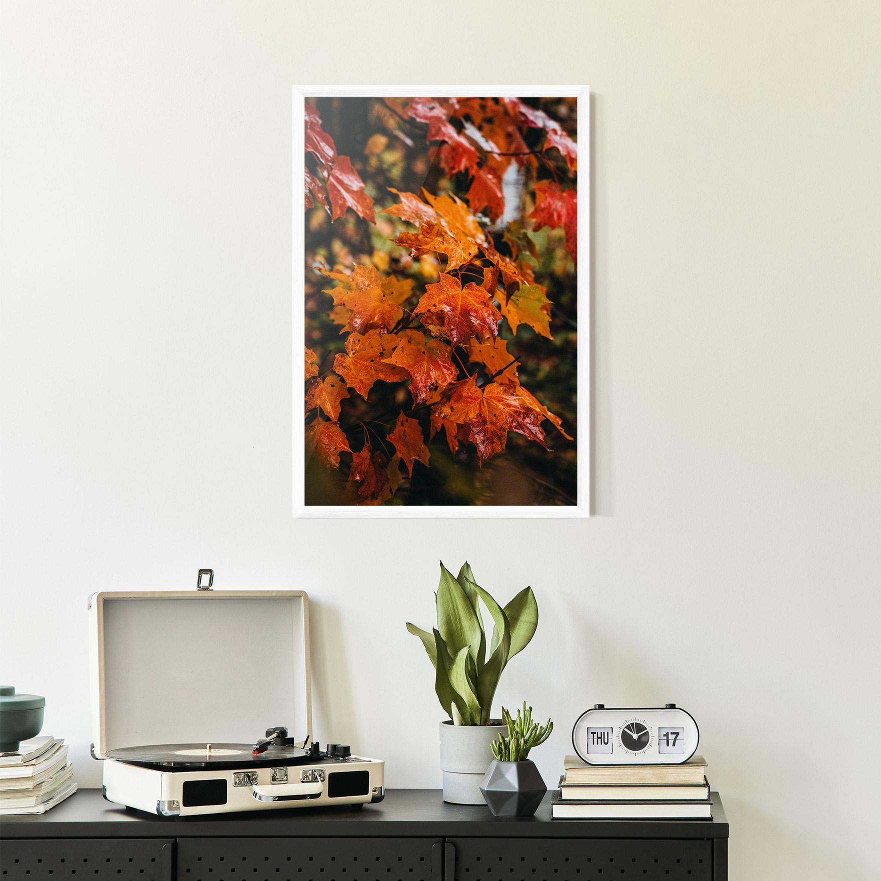 Poster Înrămat Orange Autumn Leaves mockup 2