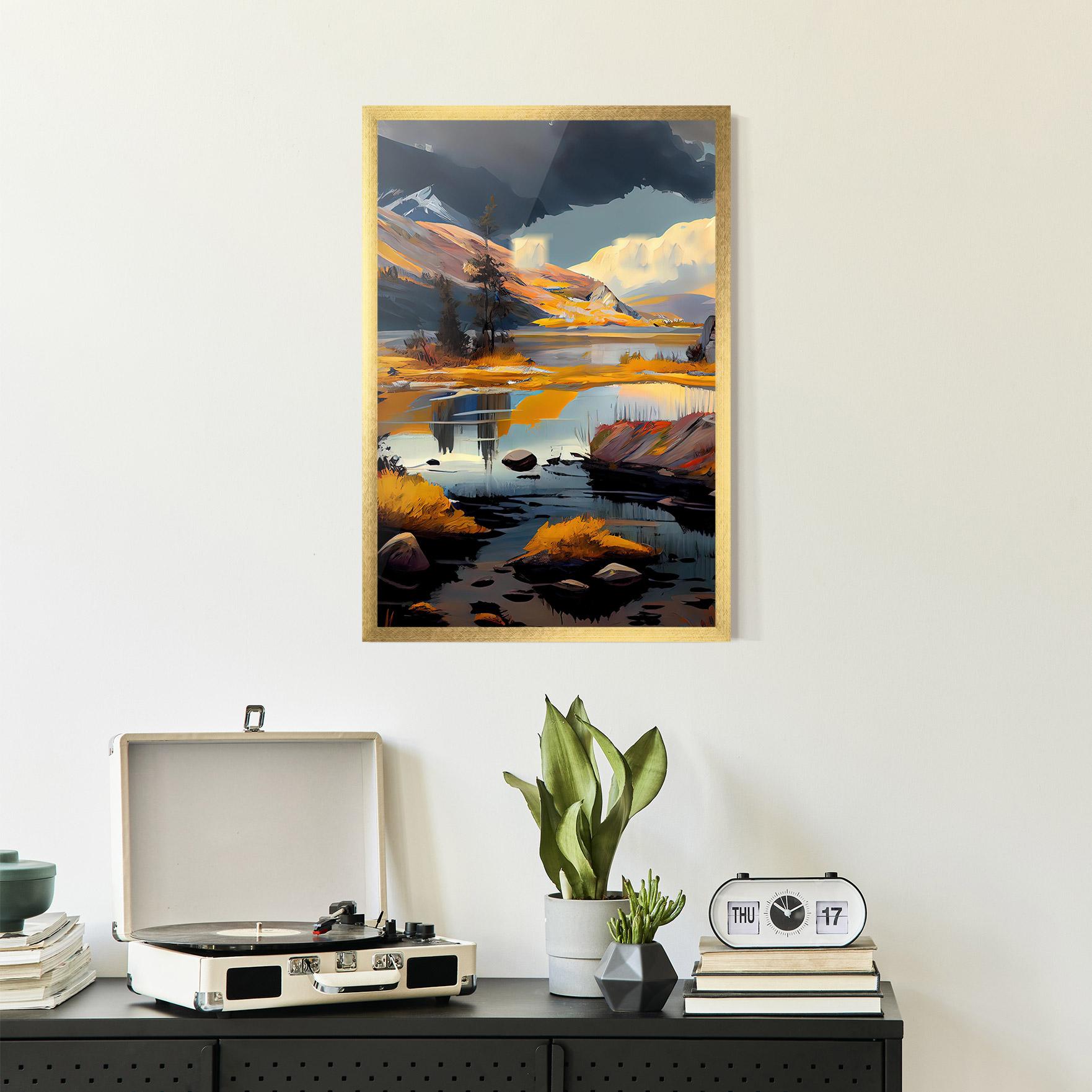 Poster Înrămat Autumn Landscape mockup 2