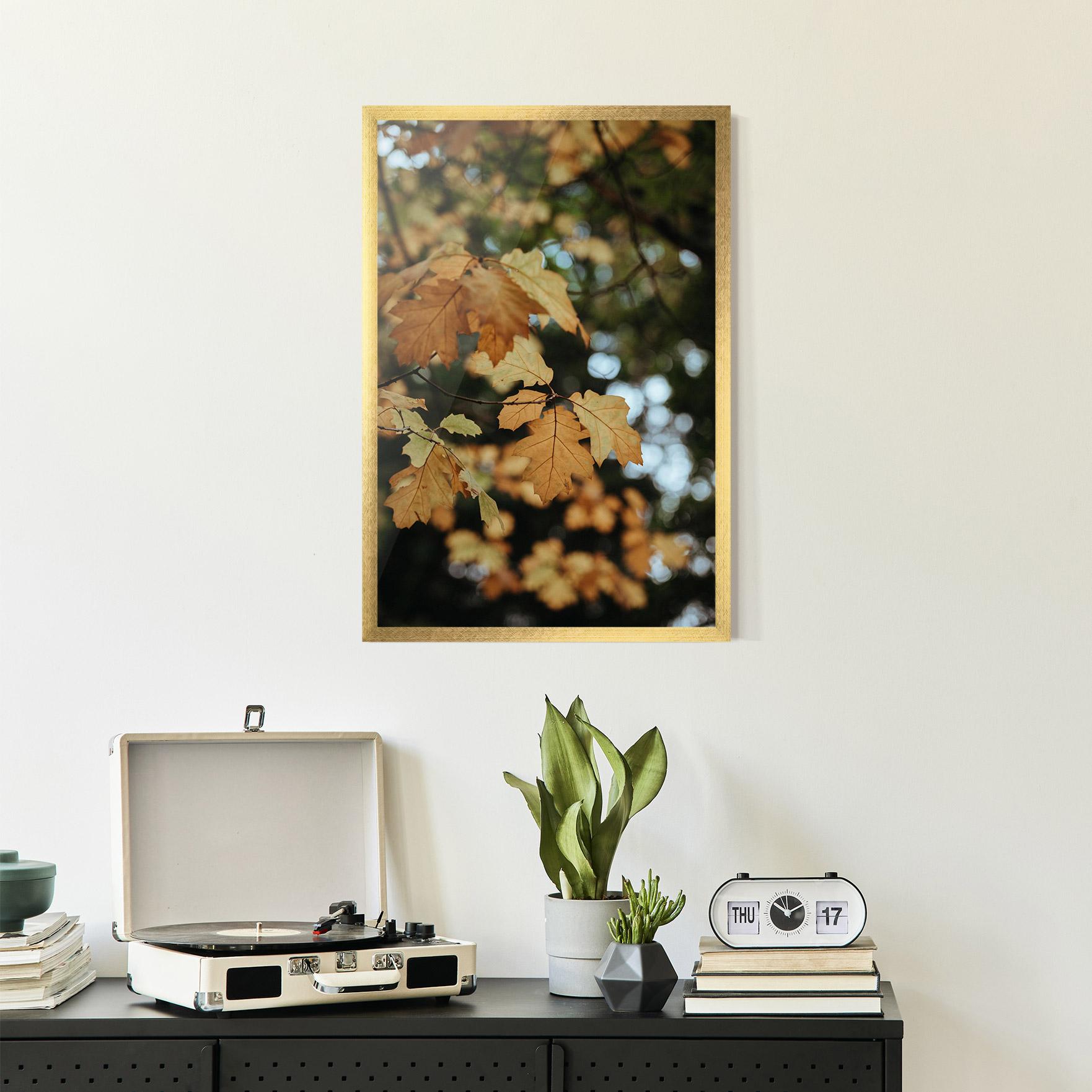 Poster Înrămat Brown Leaves mockup 2