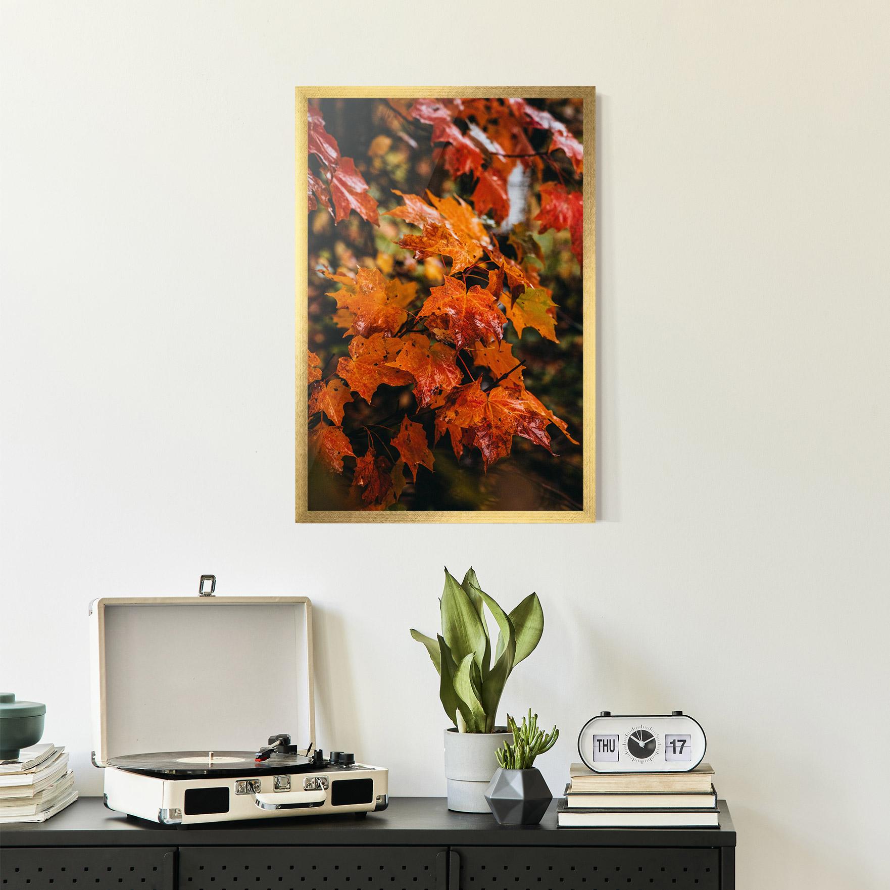 Poster Înrămat Orange Autumn Leaves mockup 2