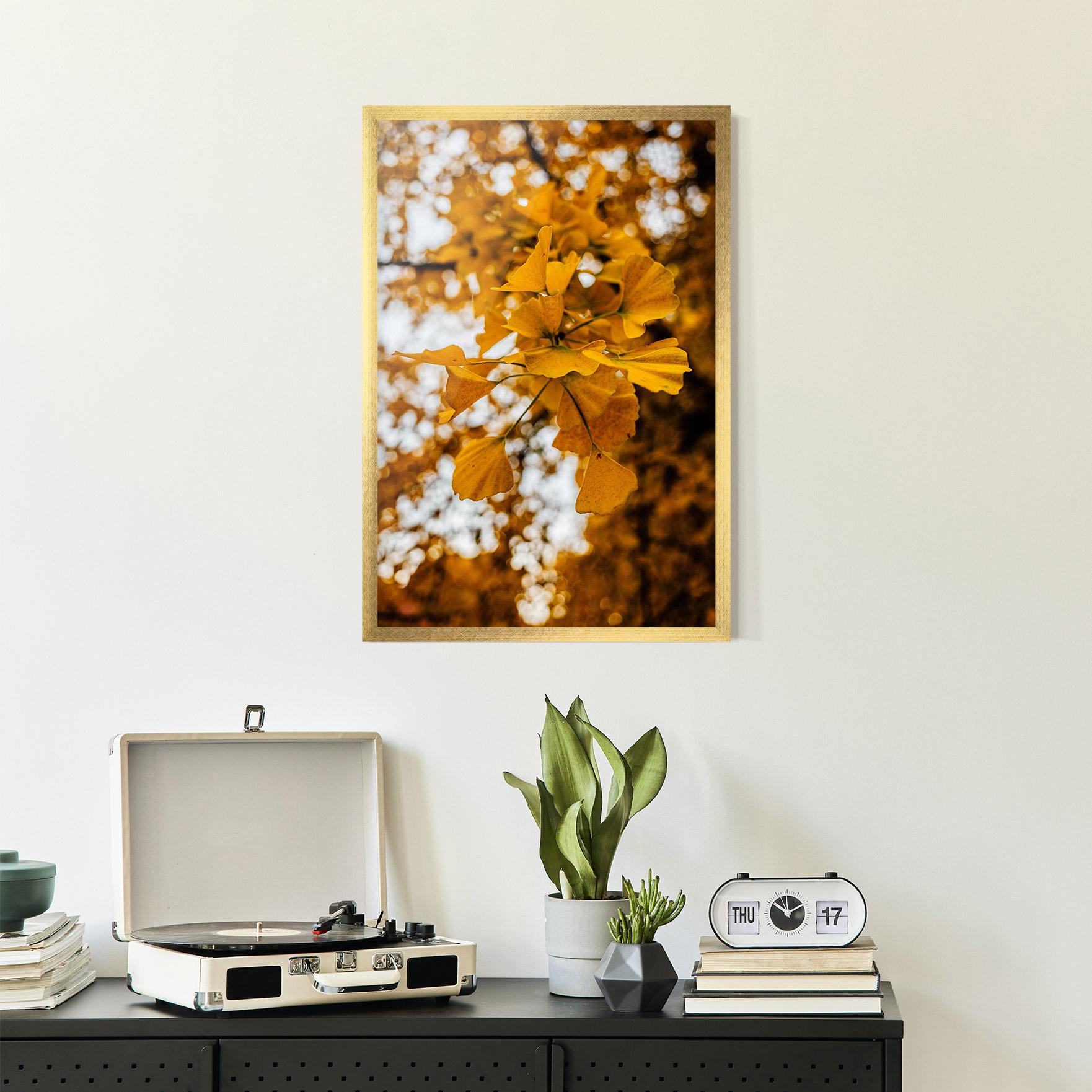 Poster Înrămat Strong Yellow Leaves mockup 2