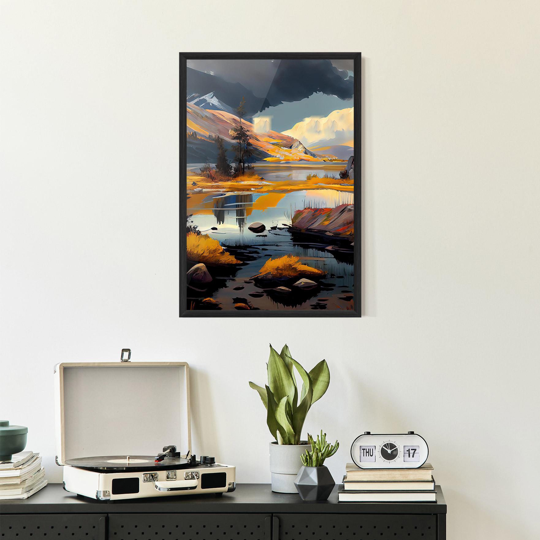 Poster Înrămat Autumn Landscape mockup 2