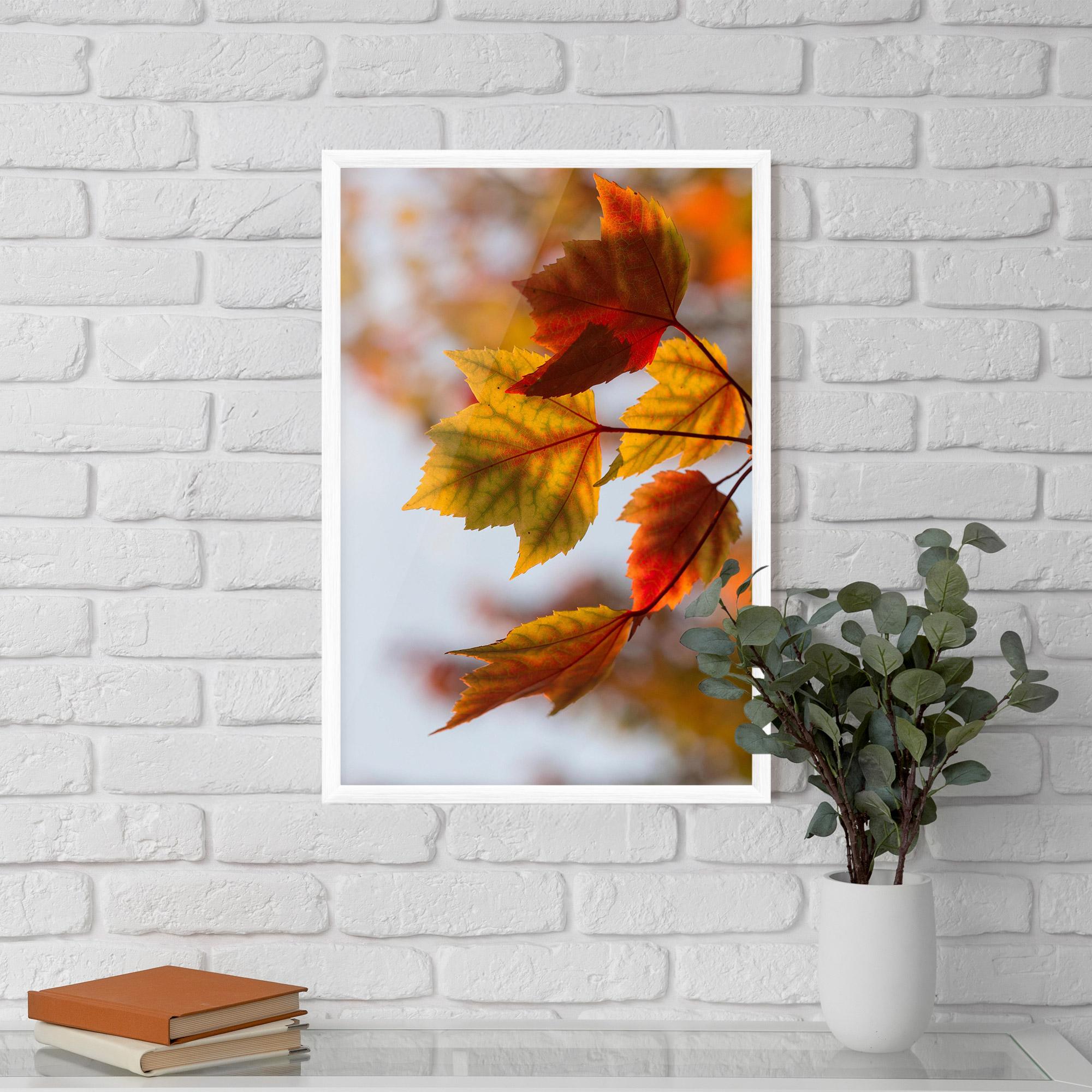 Poster Înrămat Red Yellow Autumn mockup 5