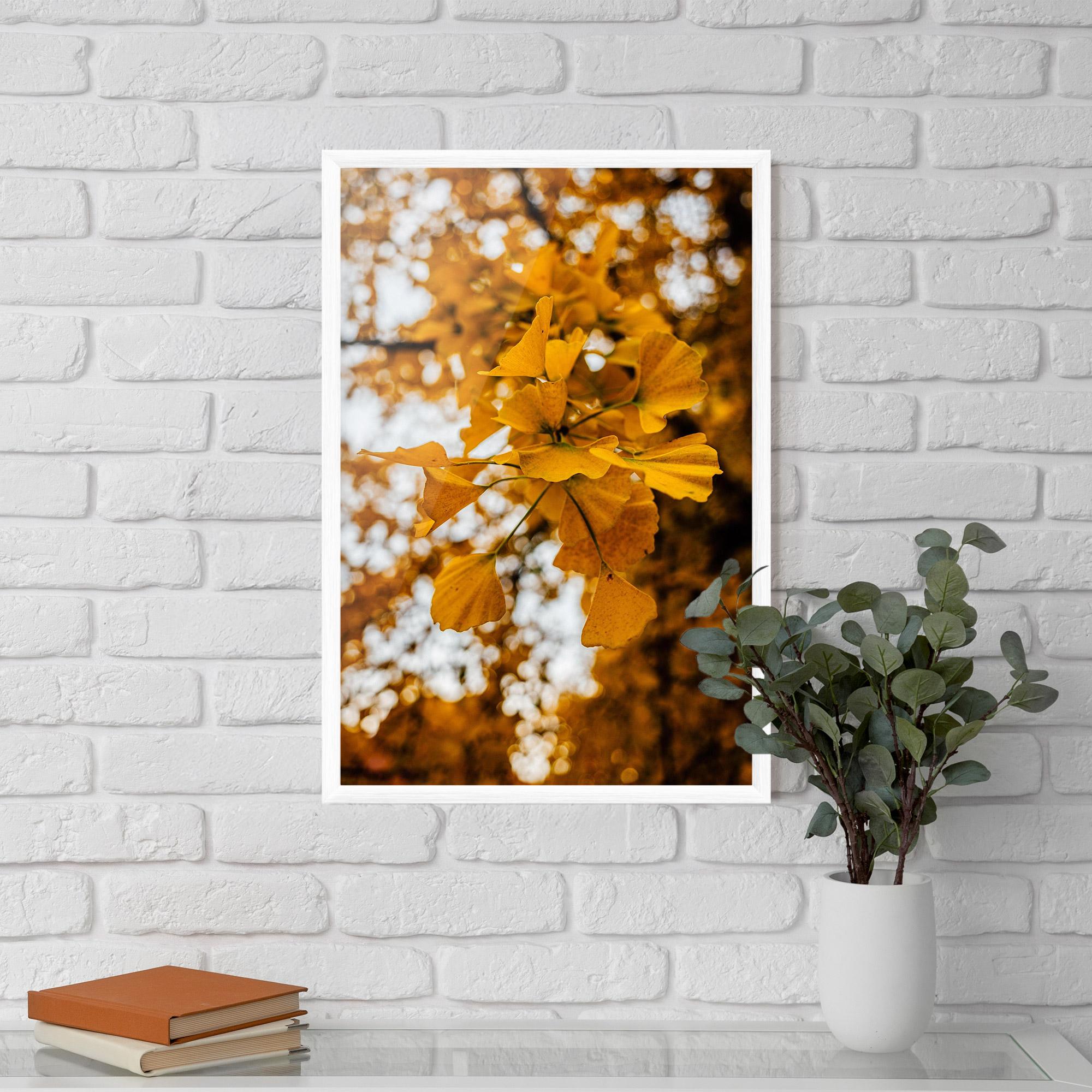 Poster Înrămat Strong Yellow Leaves mockup 5