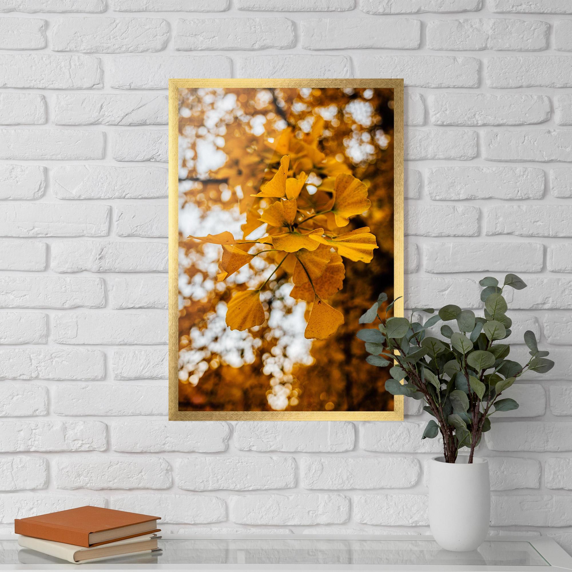 Poster Înrămat Strong Yellow Leaves mockup 5