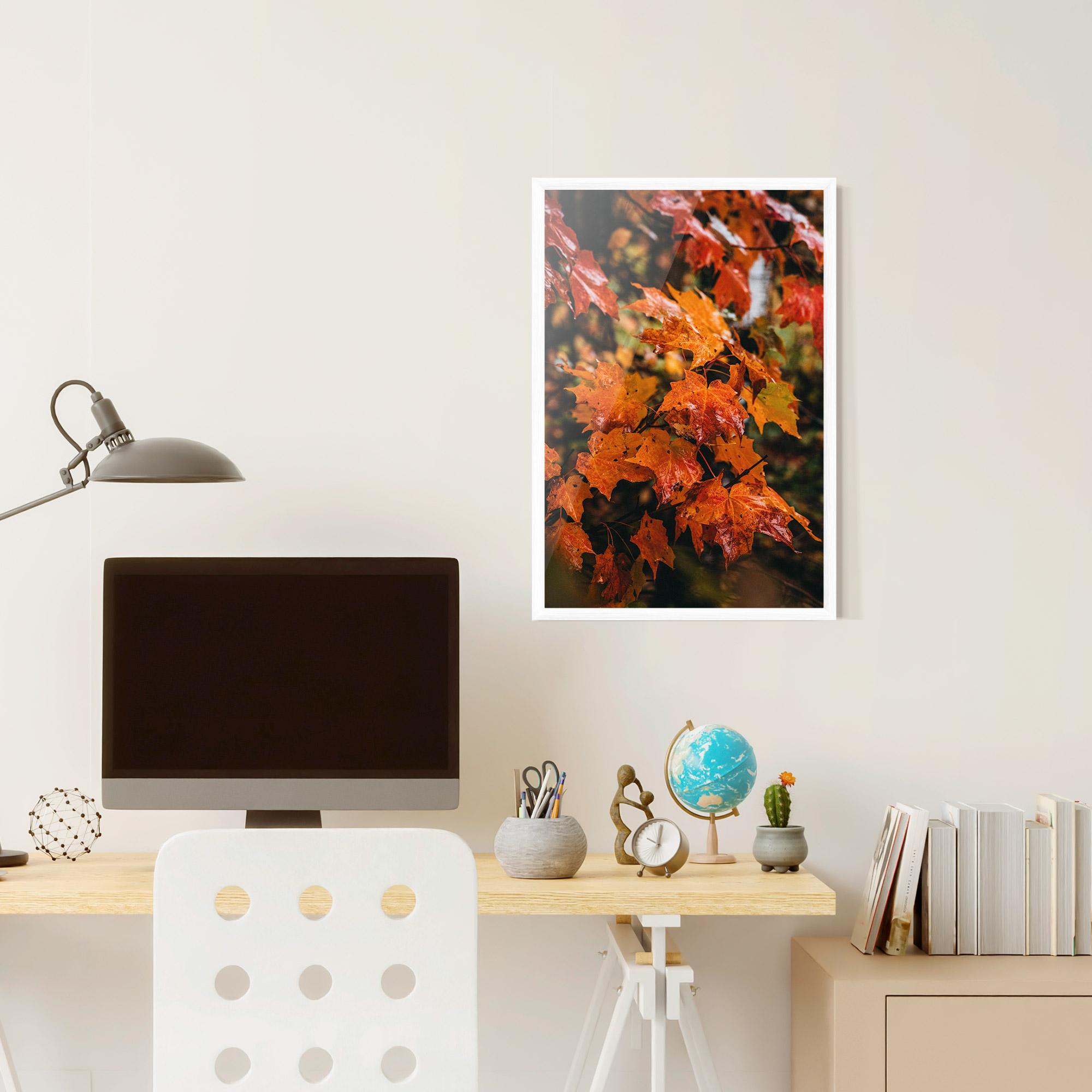 Poster Înrămat Orange Autumn Leaves mockup 6