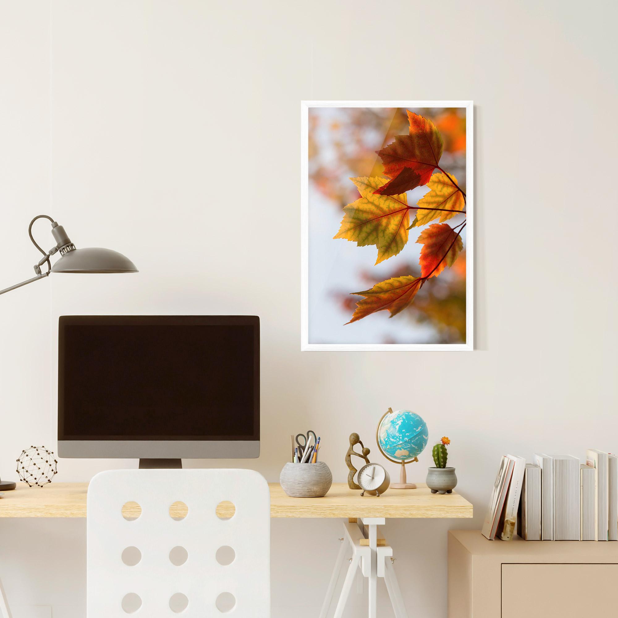 Poster Înrămat Red Yellow Autumn mockup 6