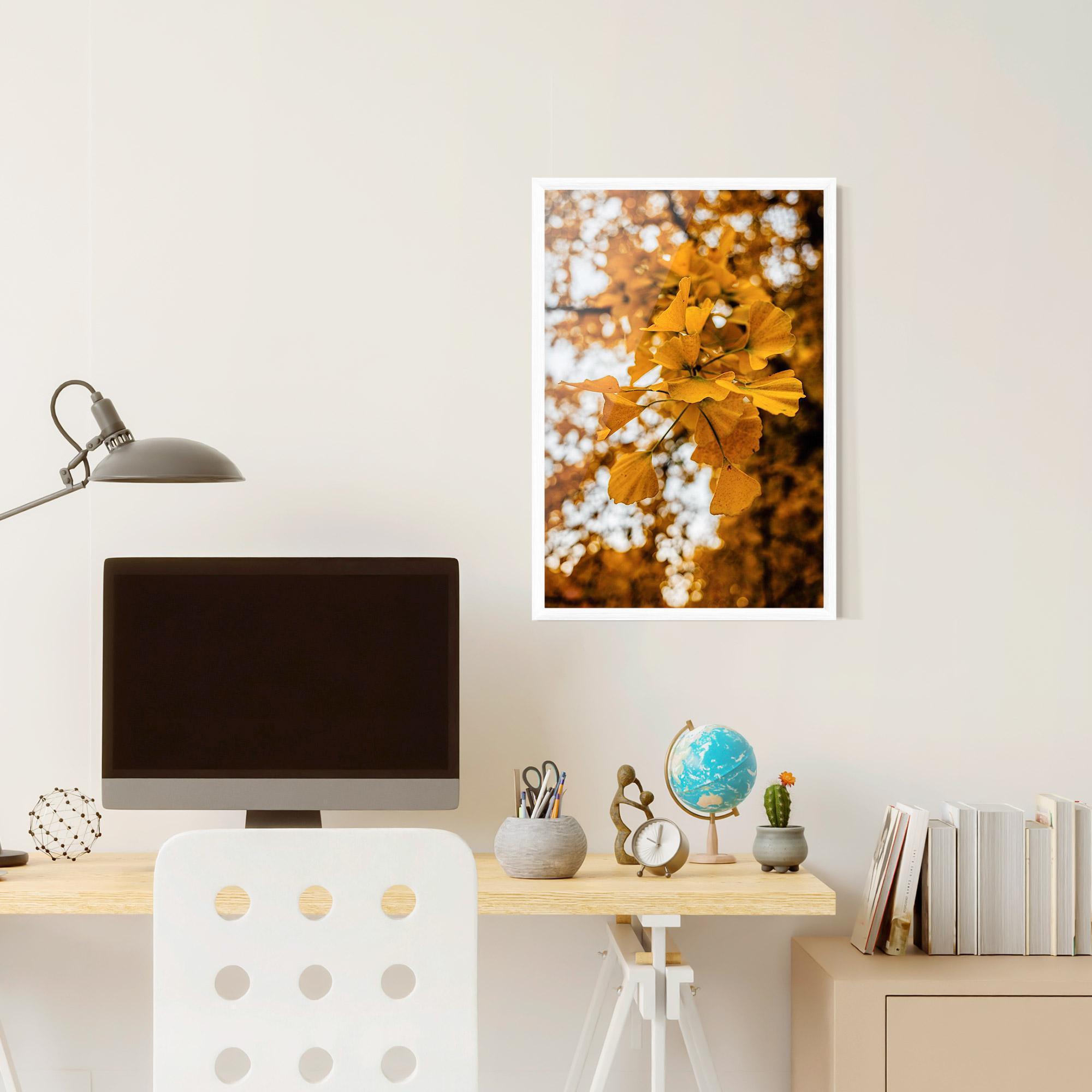 Poster Înrămat Strong Yellow Leaves mockup 6