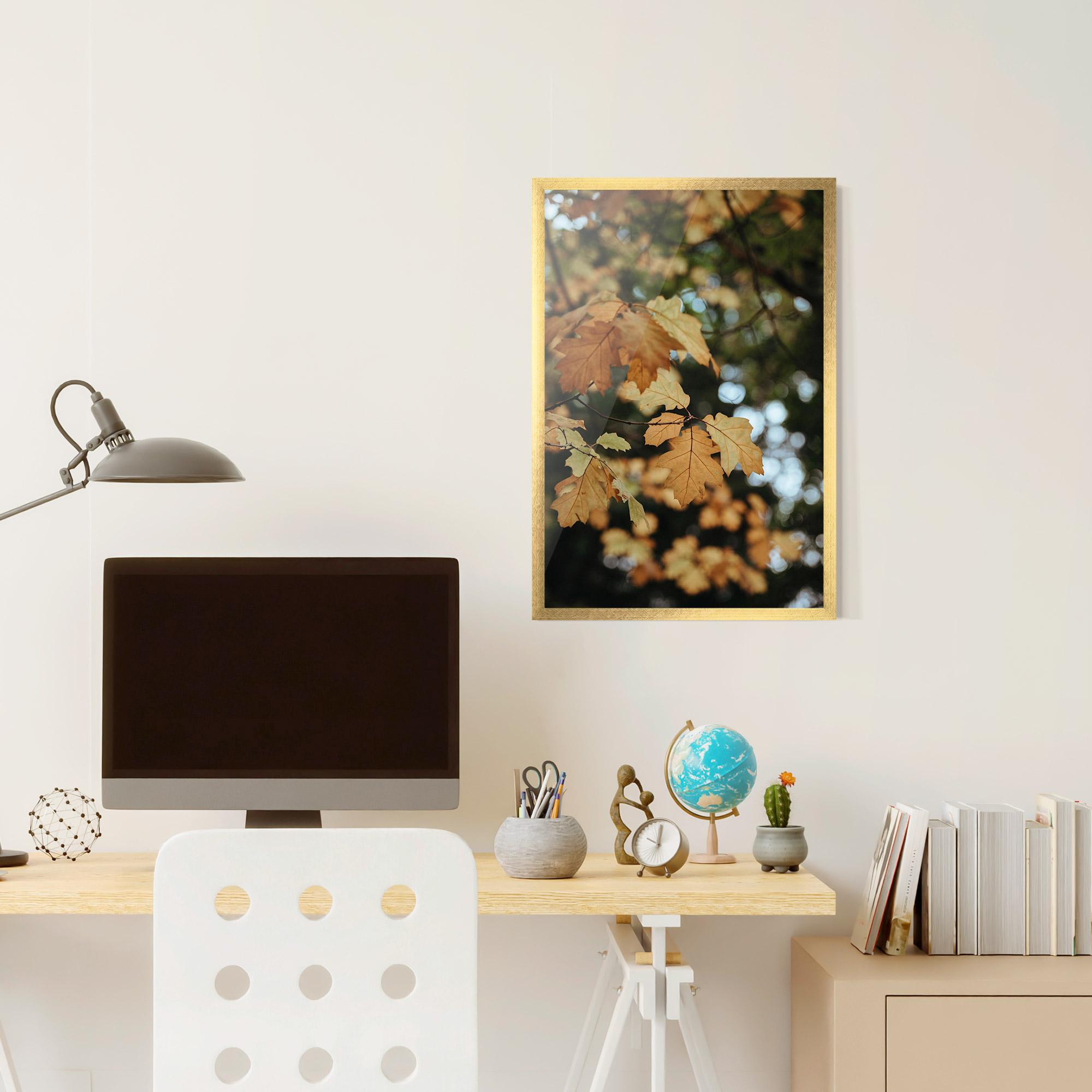 Poster Înrămat Brown Leaves mockup 6