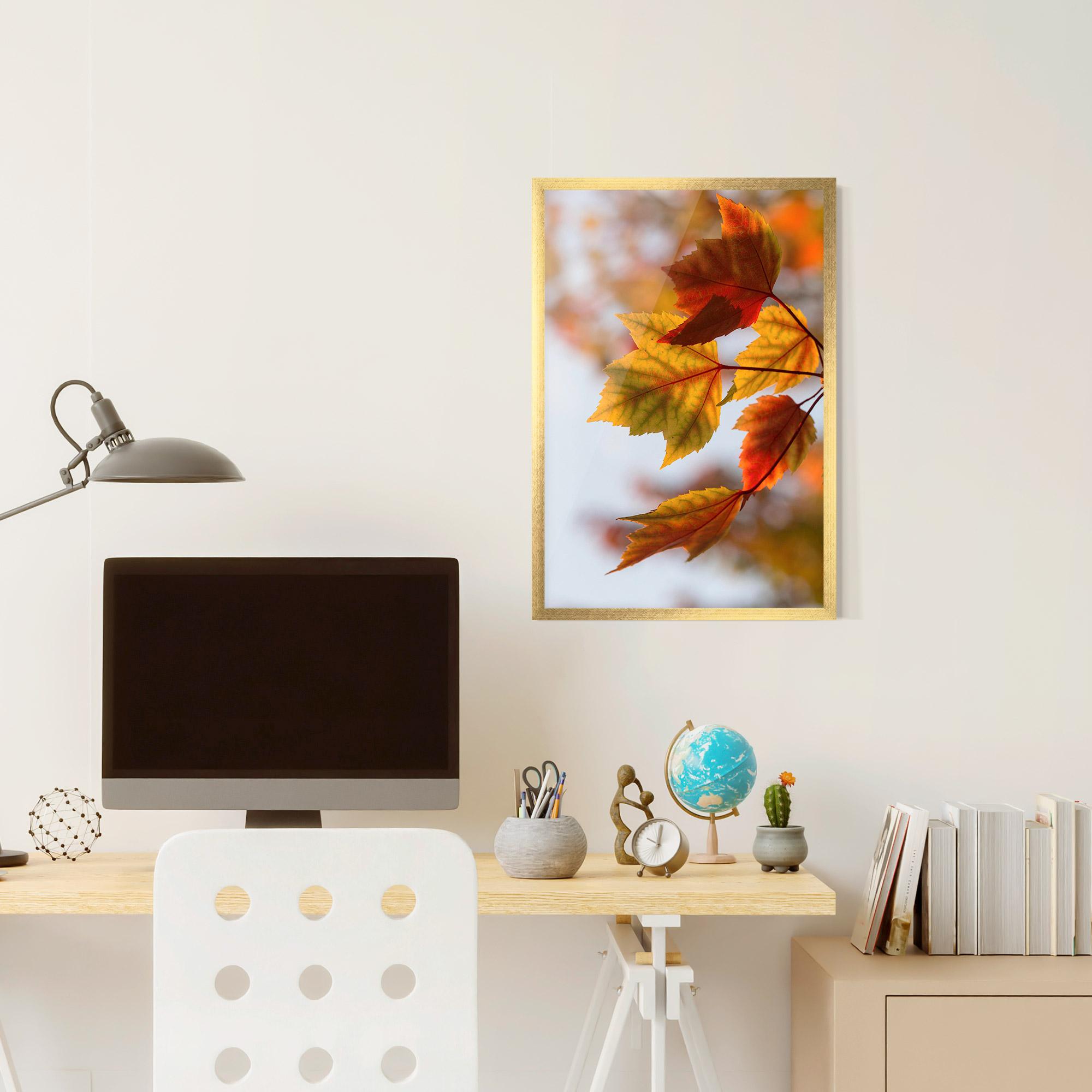 Poster Înrămat Red Yellow Autumn mockup 6