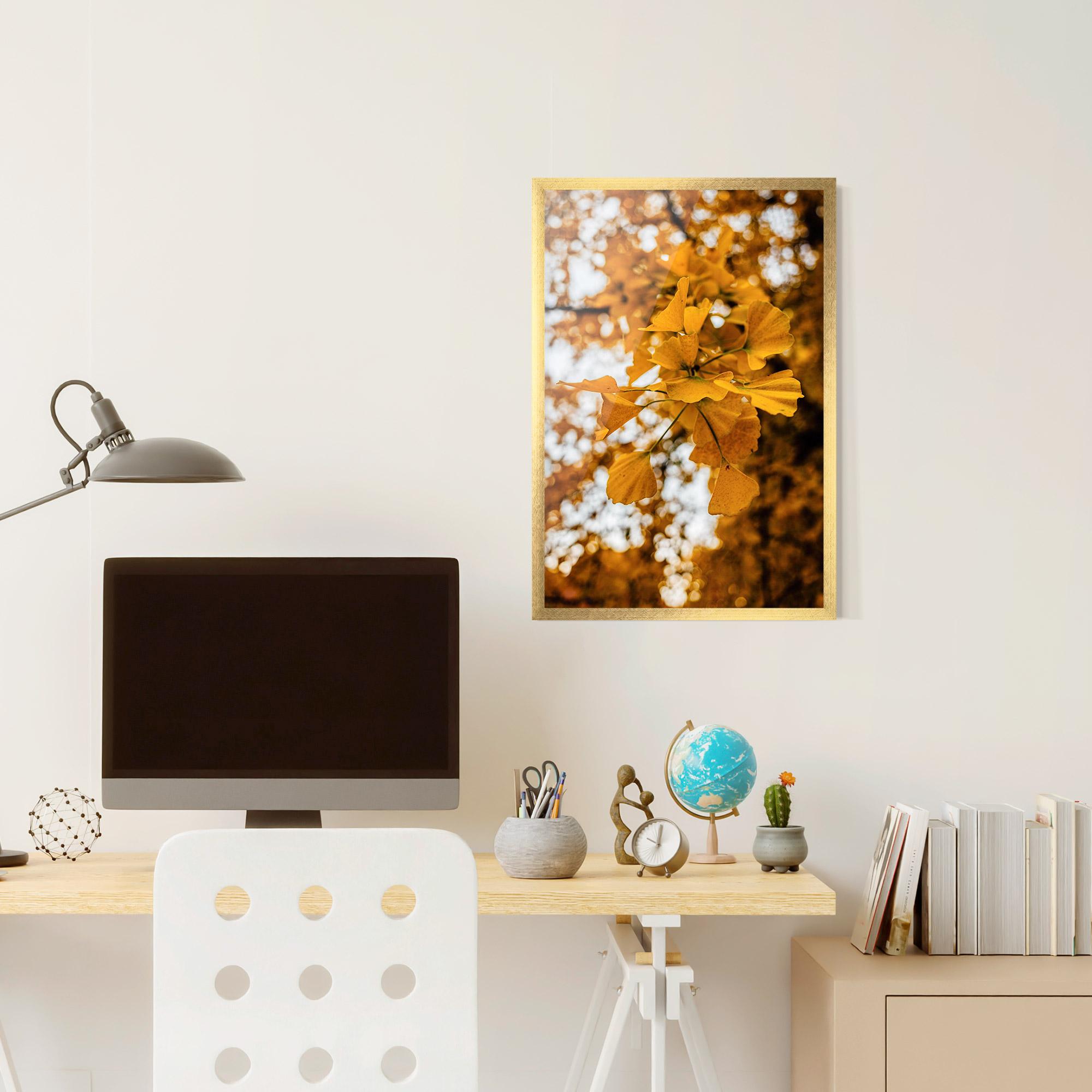 Poster Înrămat Strong Yellow Leaves mockup 6