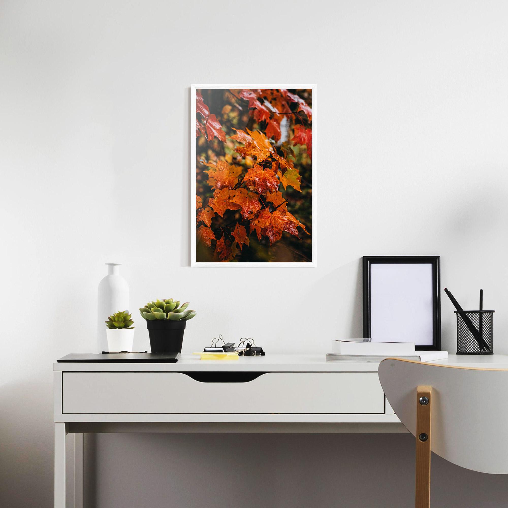 Poster Înrămat Orange Autumn Leaves mockup 7