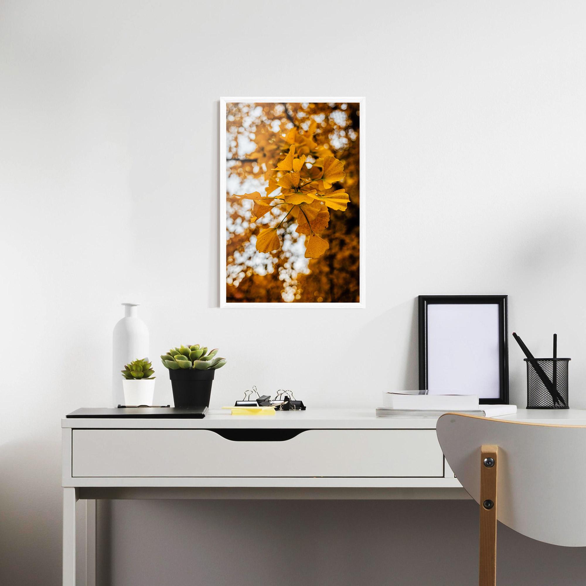 Poster Înrămat Strong Yellow Leaves mockup 7