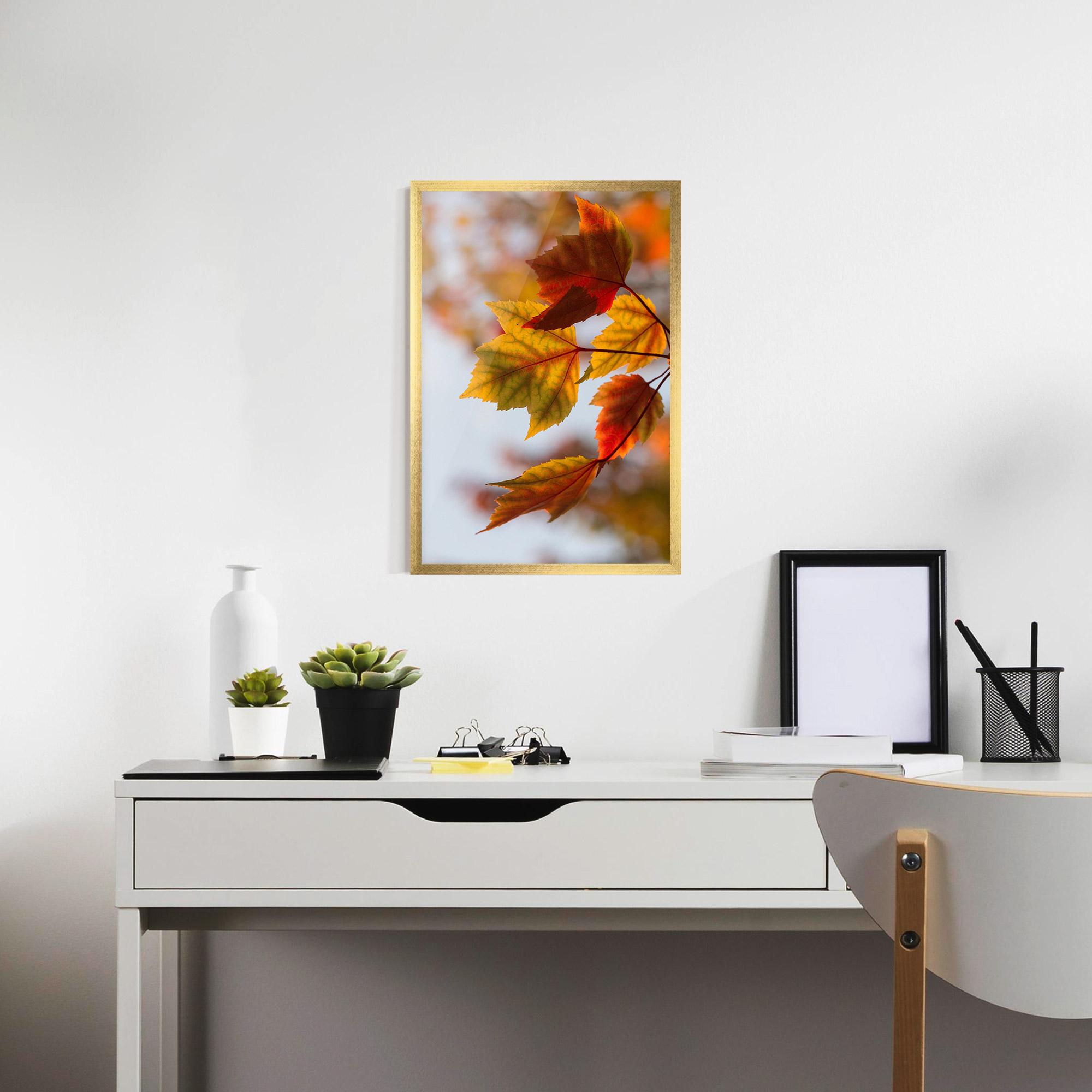 Poster Înrămat Red Yellow Autumn mockup 7