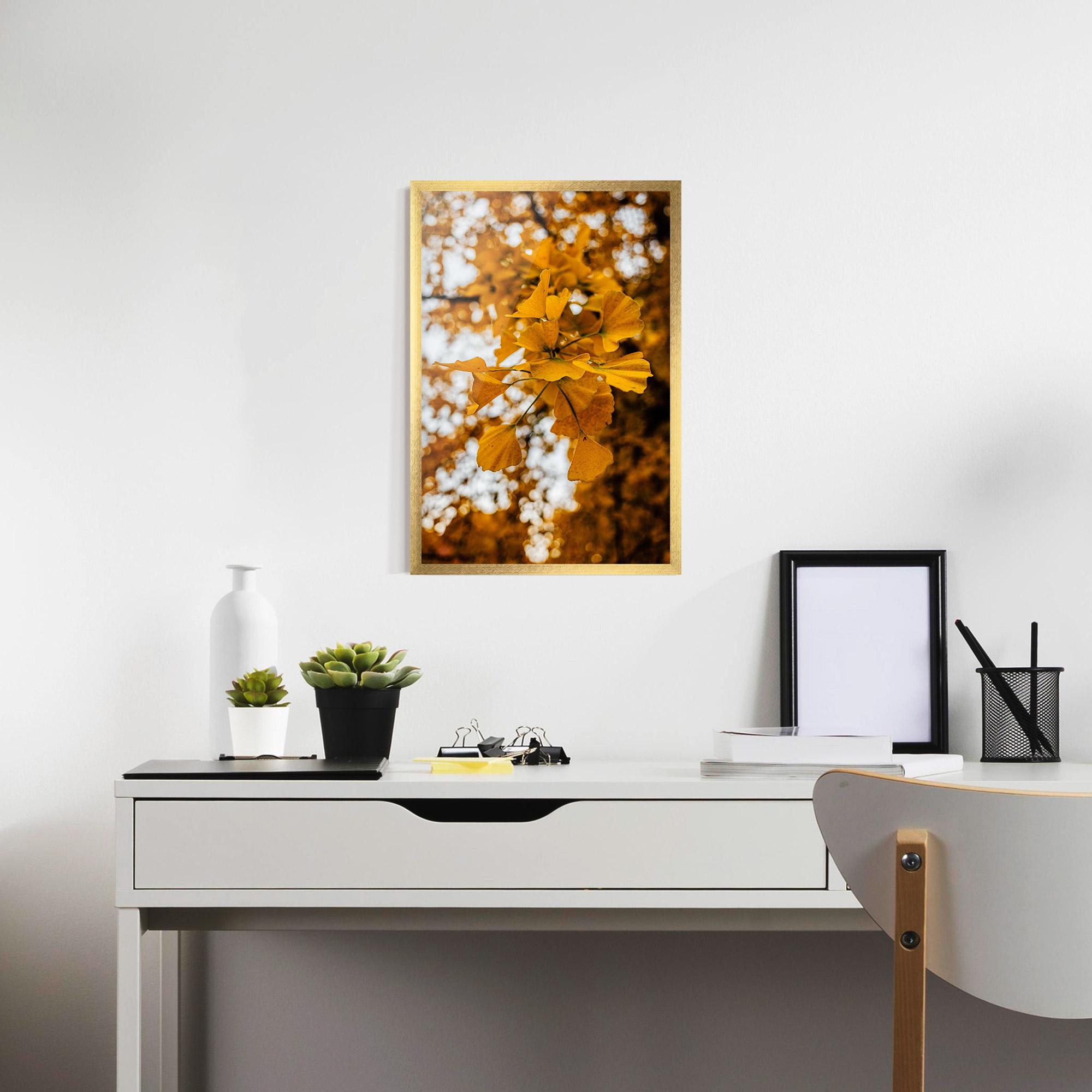 Poster Înrămat Strong Yellow Leaves mockup 7
