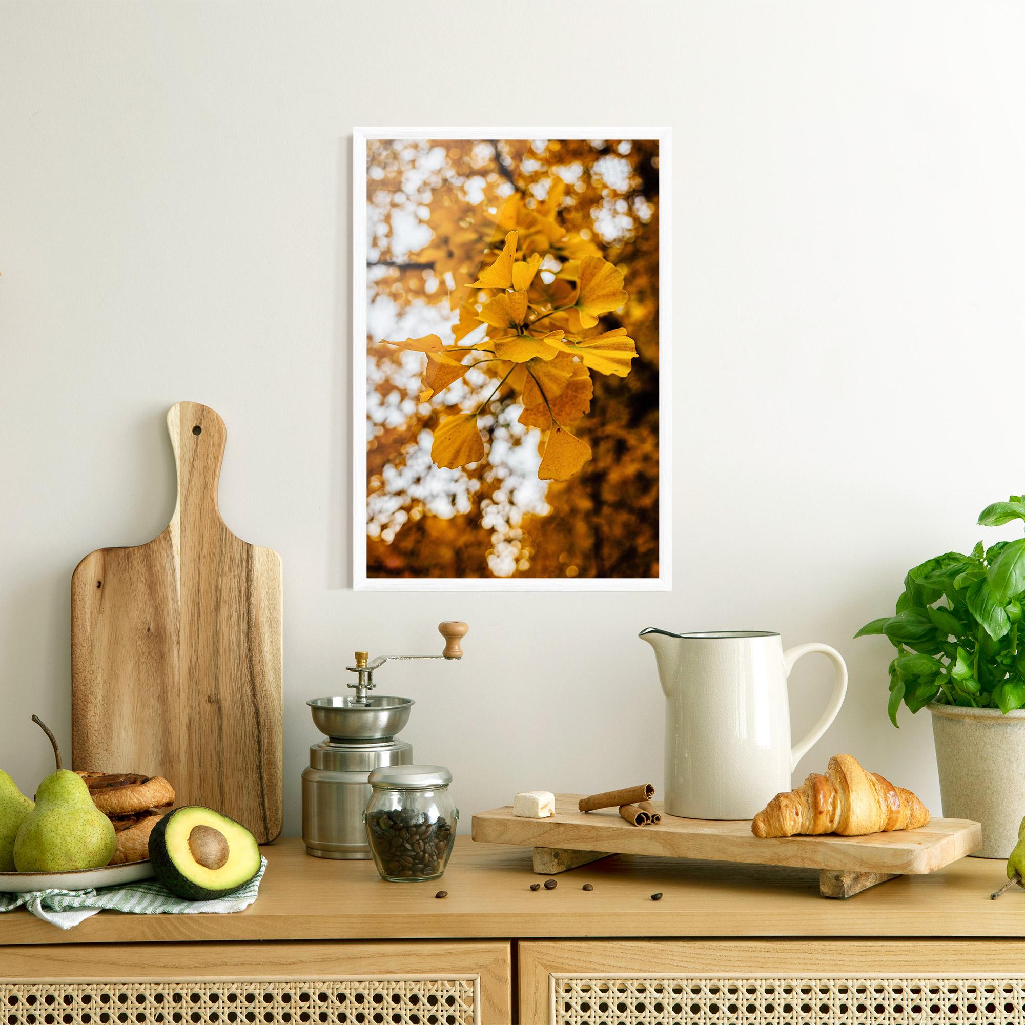 Poster Înrămat Strong Yellow Leaves mockup 8